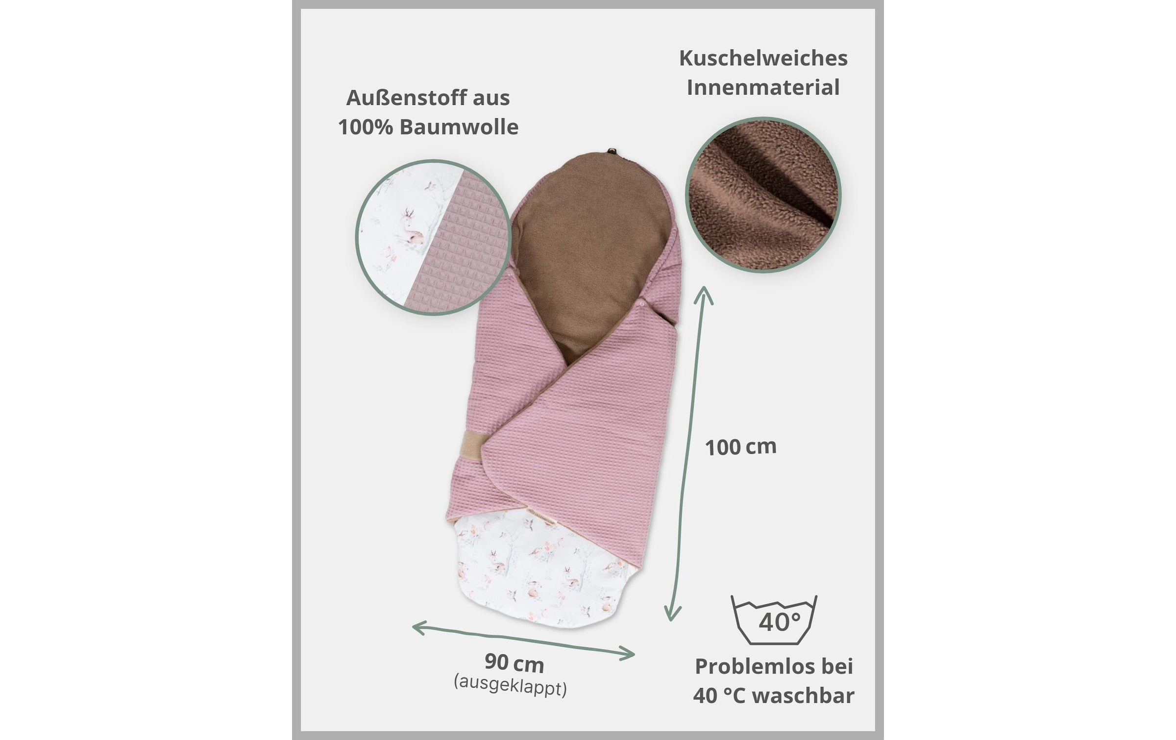 ULLENBOOM ® Babydecke »Märchenwald 90 x 100 cm«