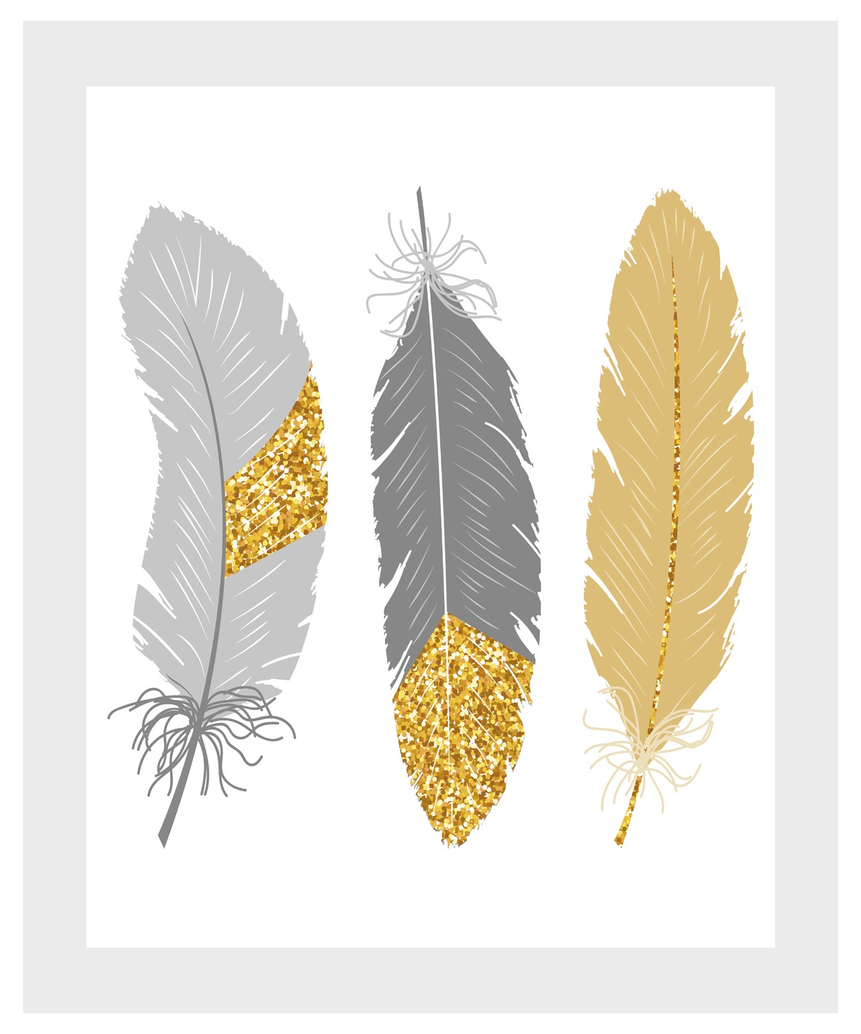 queence Bild "Nathalia" Federn  Kunst