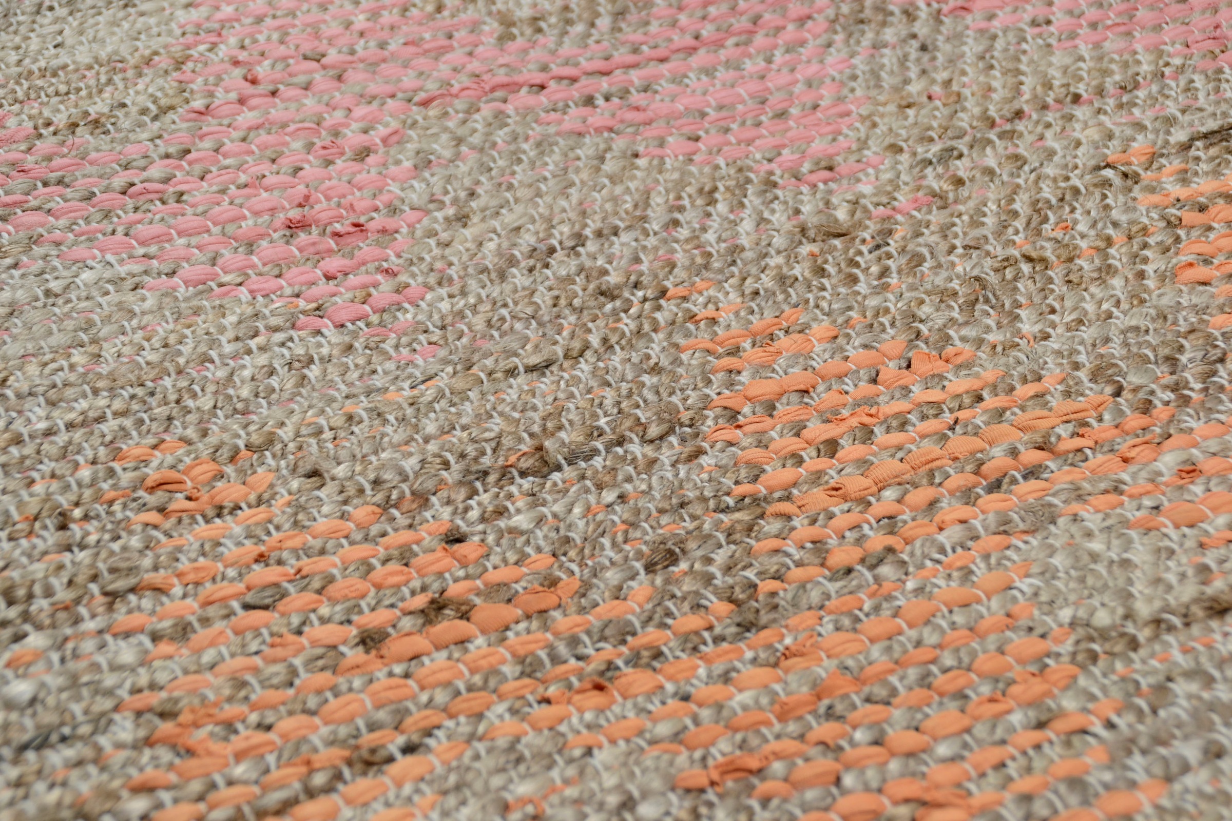 TOM TAILOR HOME Teppich »Pastel Zigzag«, rechteckig, Flachgewebe, handgewebt, Material: 60% Baumwolle, 40% Jute
