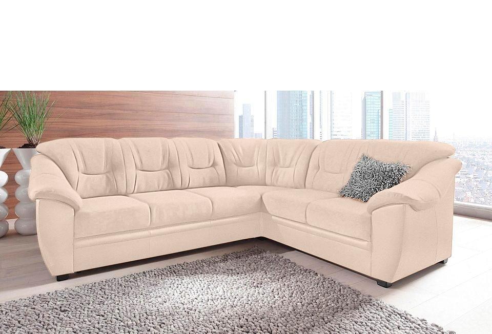 sit&more Ecksofa "Savona L-Form, B. 262 cm, Komfortsitz, Eckcouch mit Stoff- & Lederwahl" optional Schlaffunktion, Liegefl. 120x195 cm
