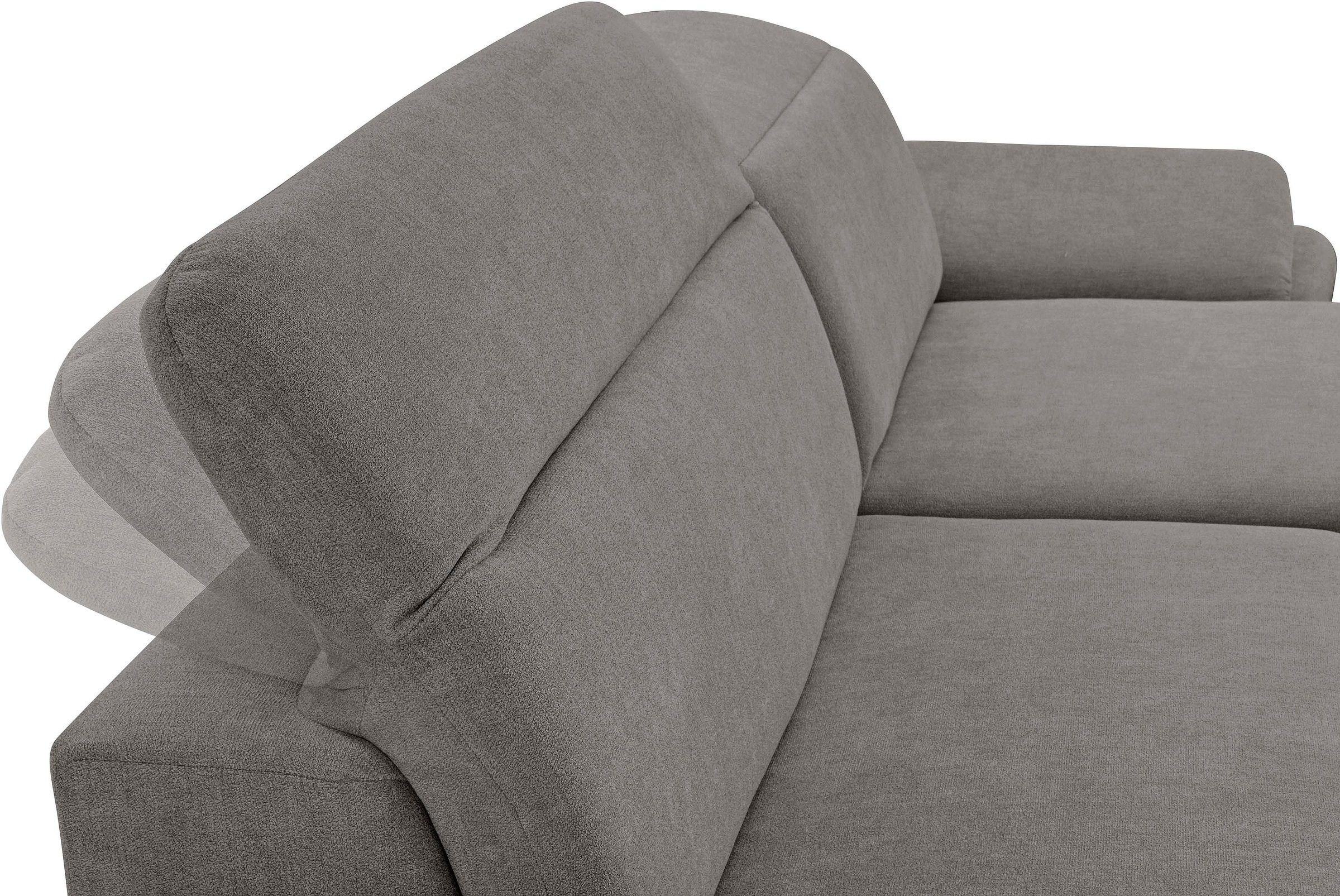 exxpo - sofa fashion Ecksofa »Kyoto, inkl. Kopfteil- und Armteilverstellung, hoher Sitzkomfort«, wahlweise mit Bettfunktion und Bettkasten, hochwertige Bezüge, L-Form
