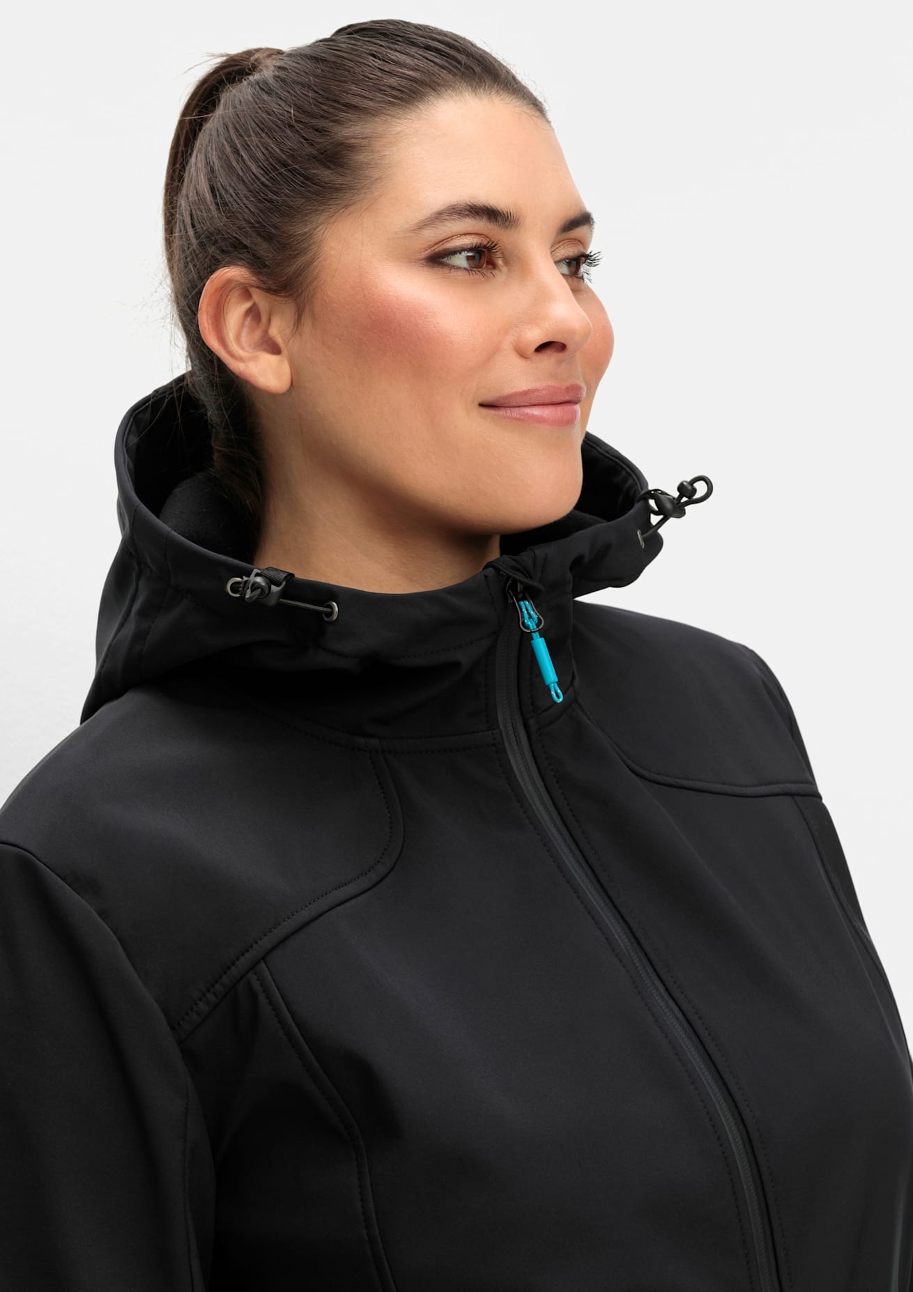Sheego Softshelljacke, mit Kapuze