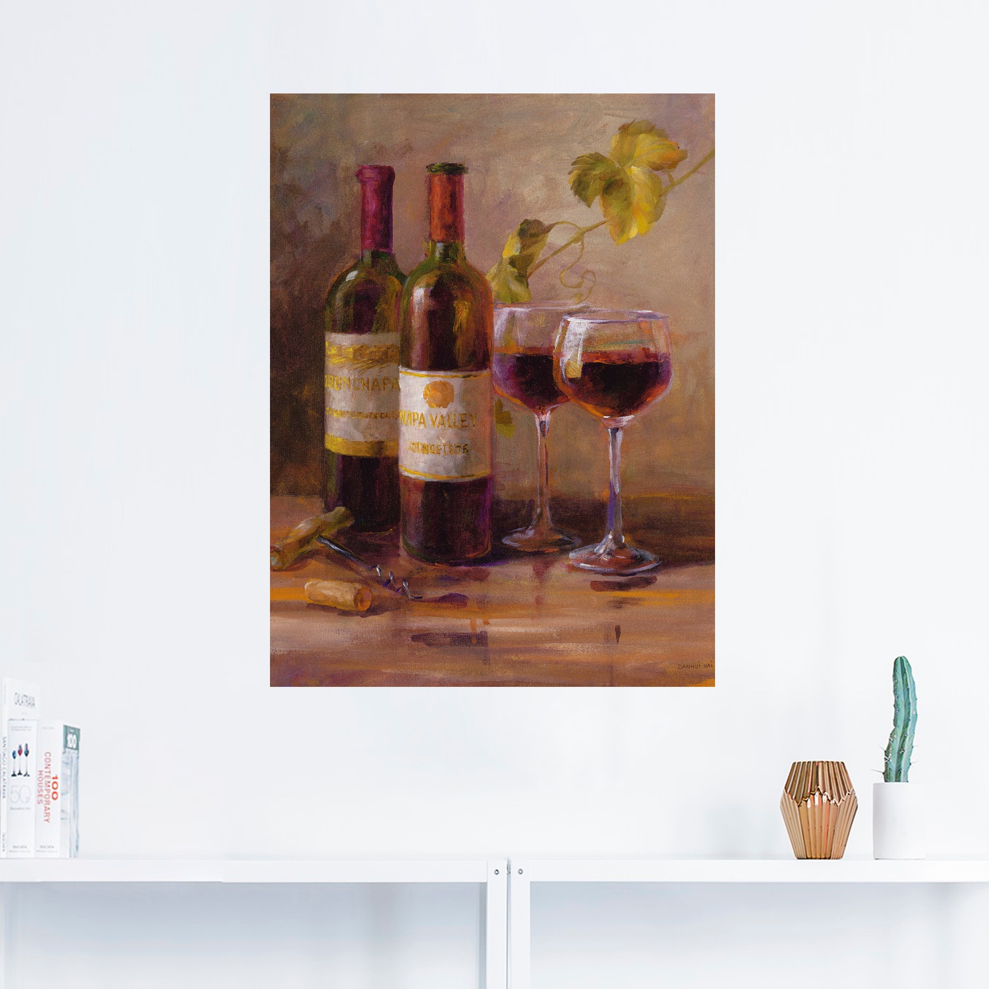 Artland Wandbild »Offener Wein I«, Getränke, (1 St.), als Leinwandbild, Poster, Wandaufkleber in verschied. Grössen