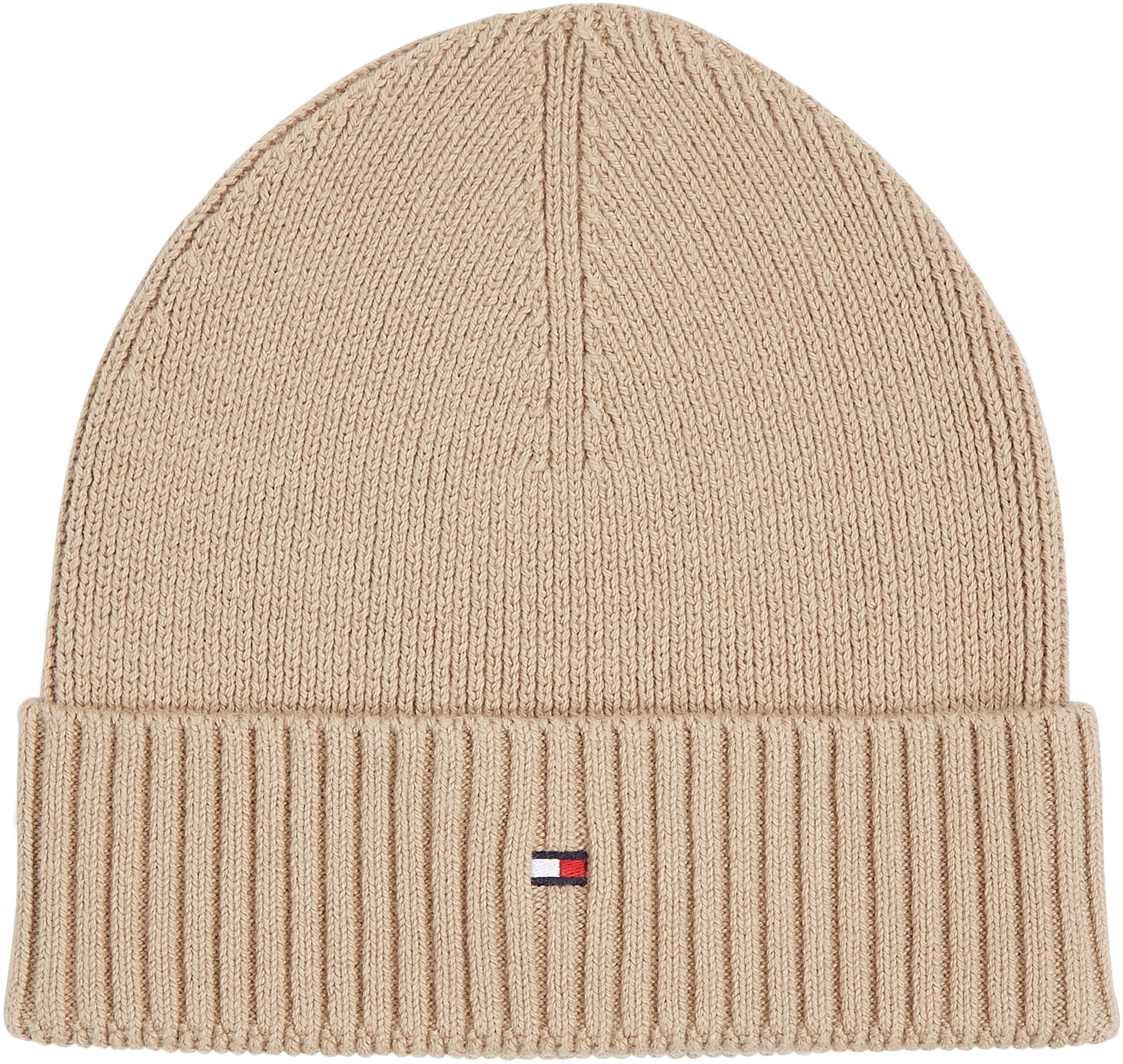 Strickmütze »TH FLAG PIMA COTTON BEANIE«, mit Logostickerei