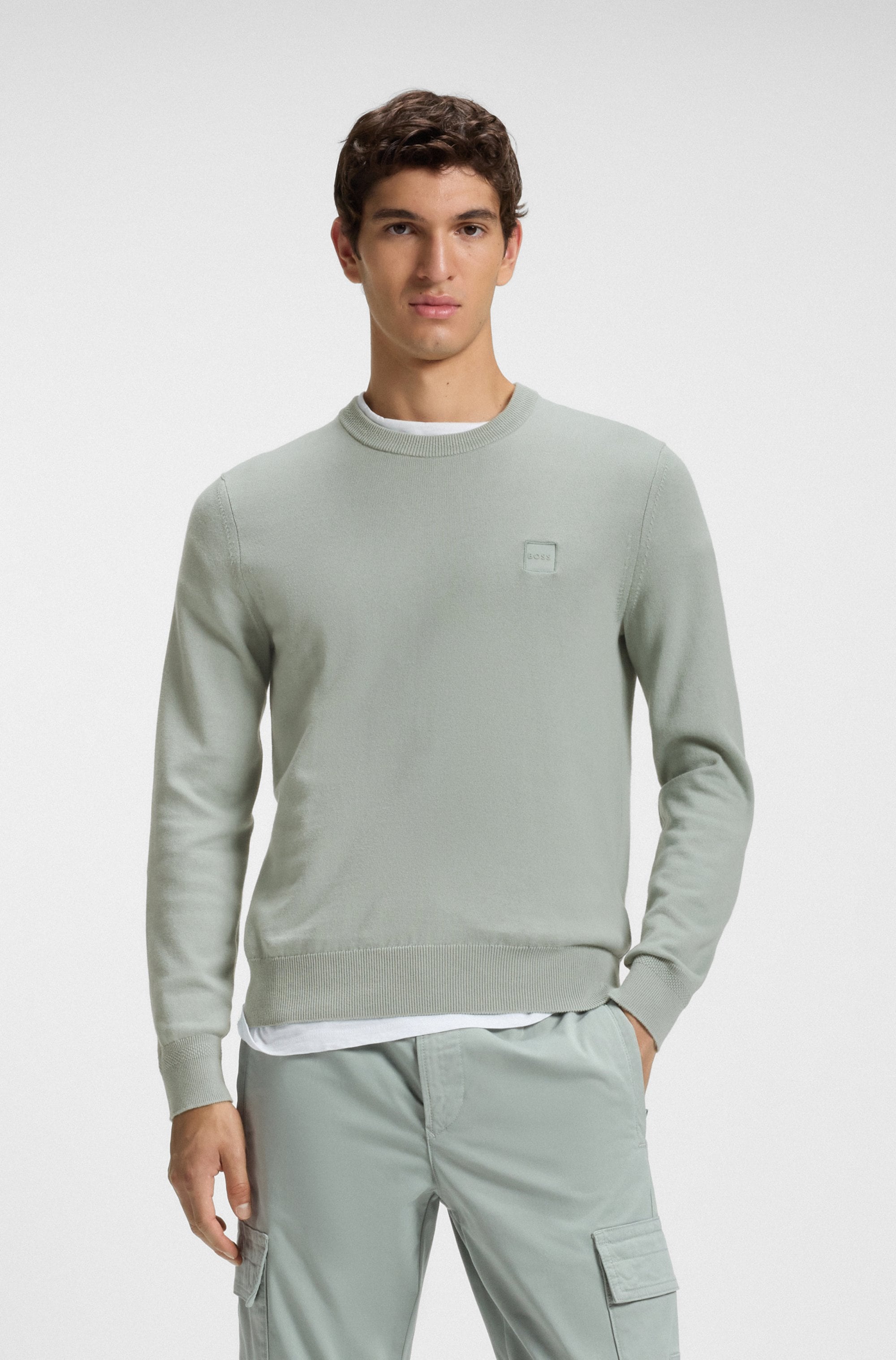 BOSS ORANGE Strickpullover »Kanovano« mit Rundhalsausschnitt