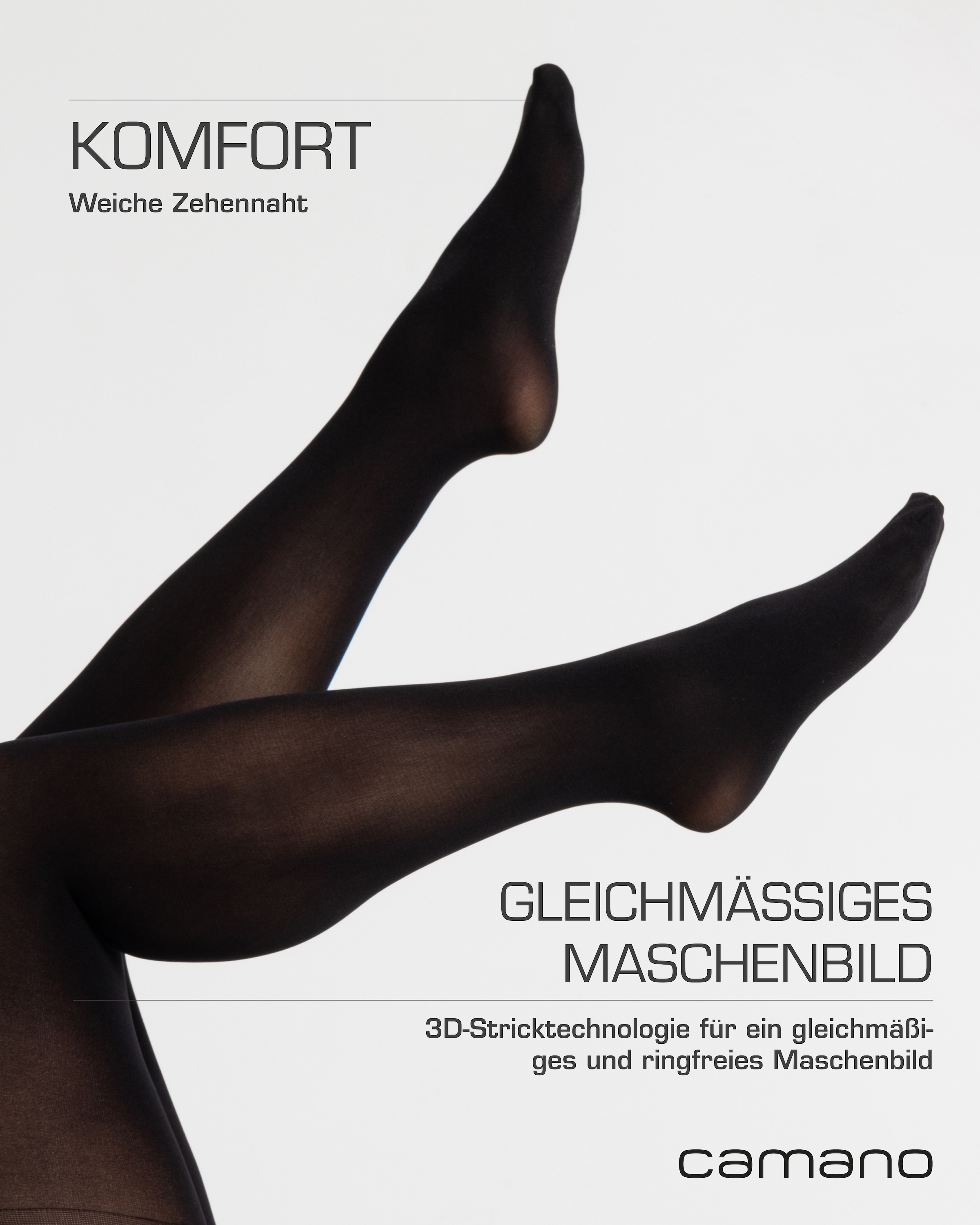 Camano Feinstrumpfhose »fine curvy«, mit grossen Grössen