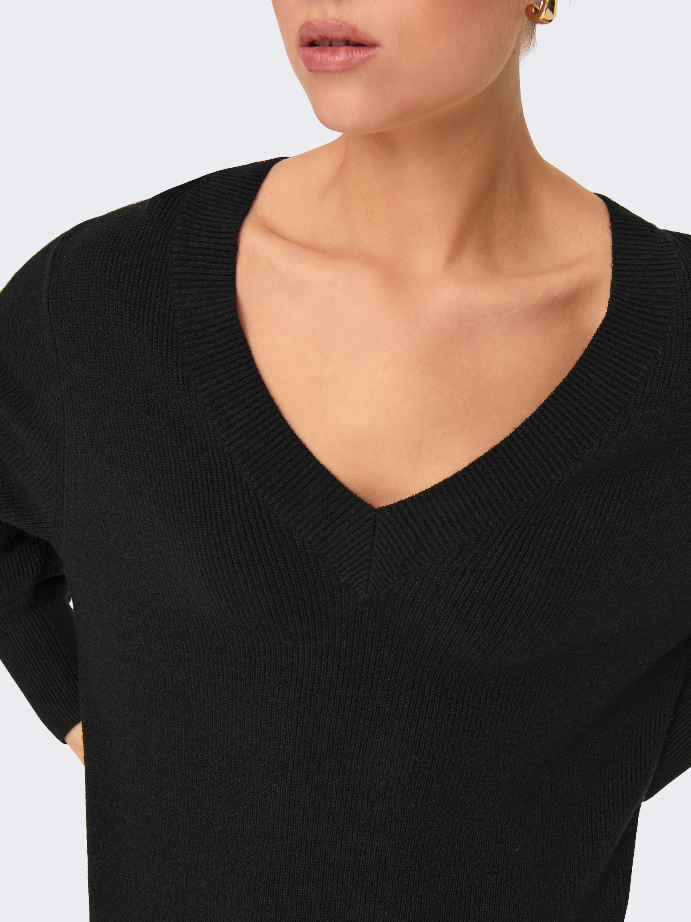 ONLY Strickkleid »ONLKATIA LS V-NECK DRESS NCA KNT«