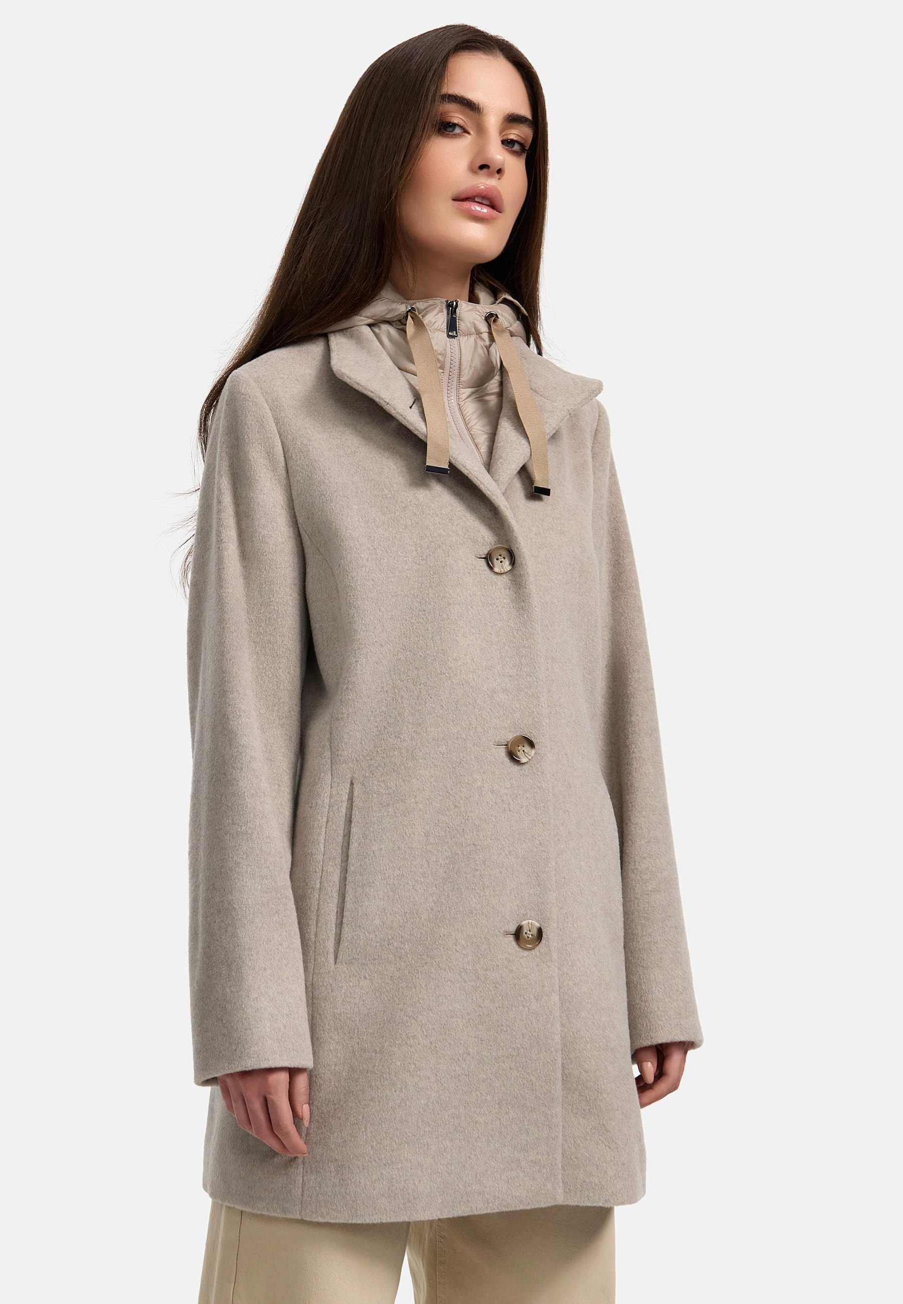 MANISA Wolljacke, mit Kapuze, mit Kapuze