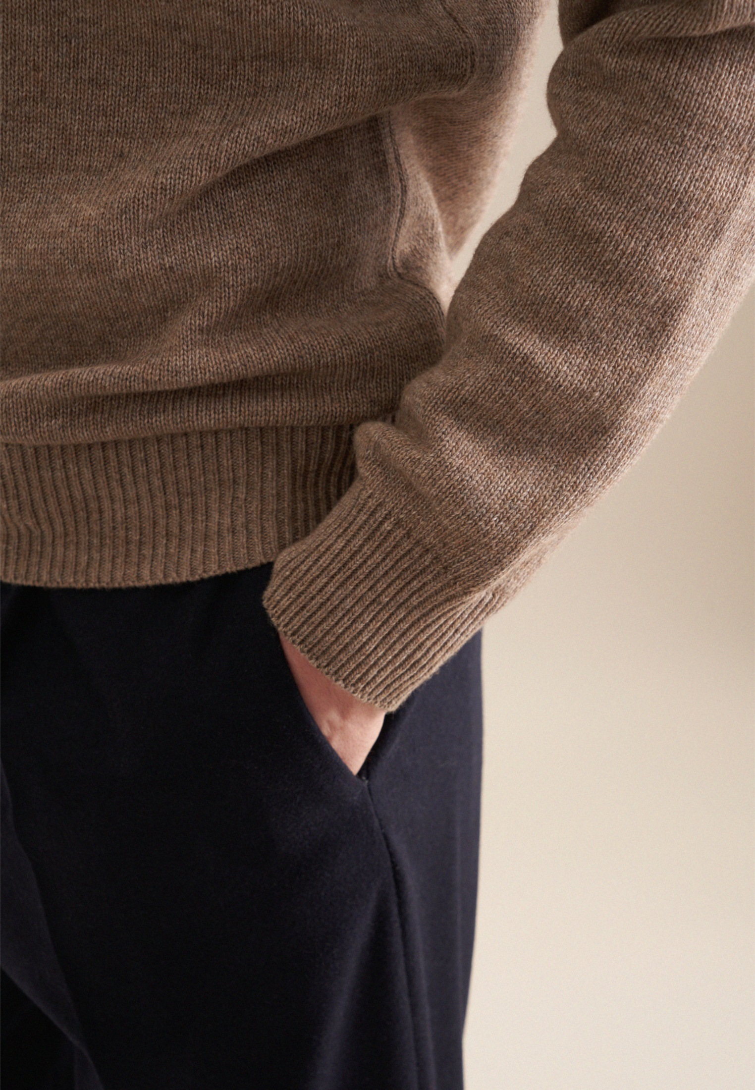 seidensticker Strickpullover »Regular«, Langarm Rundhals Uni