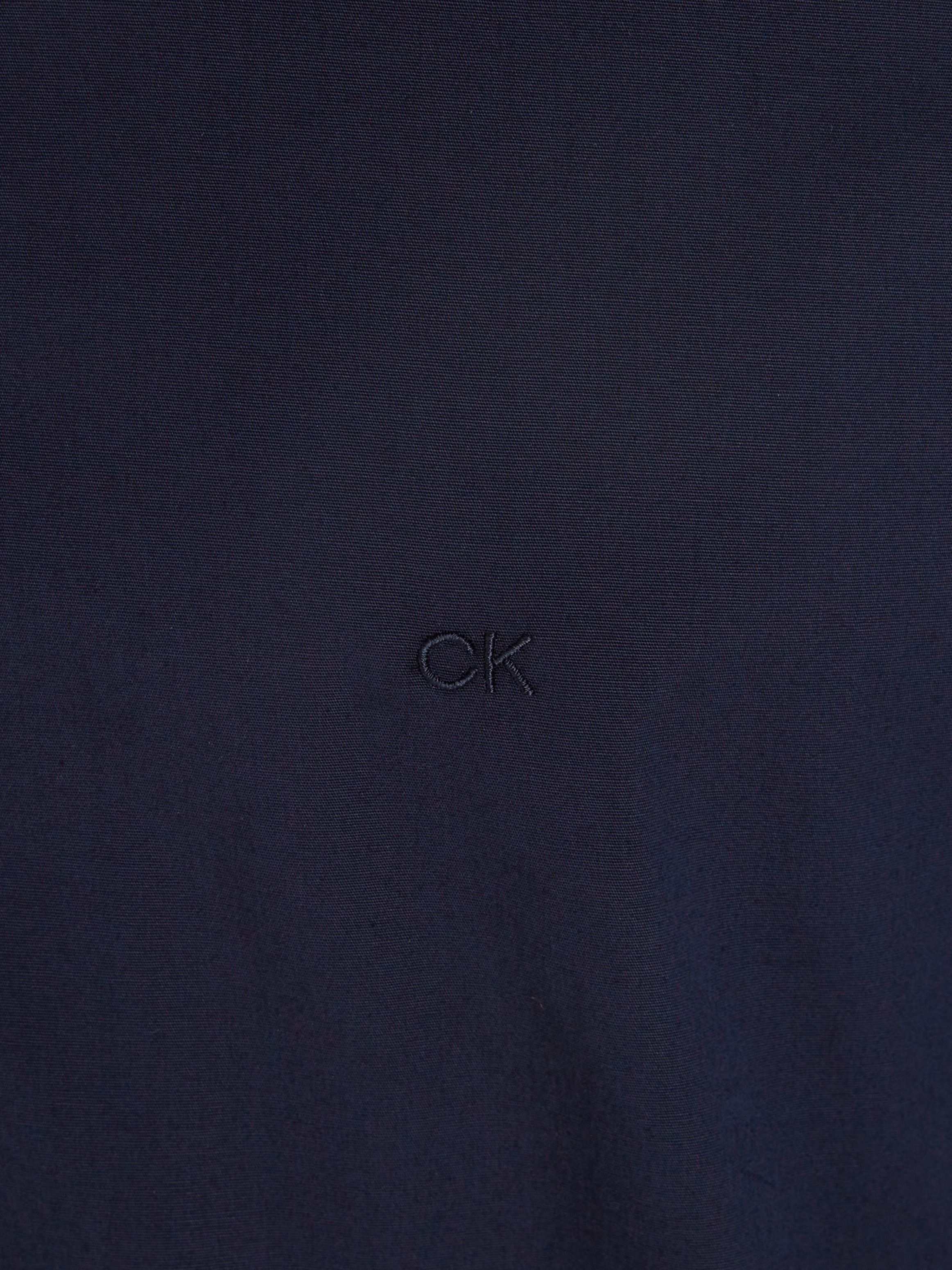 Calvin Klein Businesshemd »POPLIN STRETCH SLIM SHIRT«, mit Kentkragen, Logoprint auf Brusthöhe