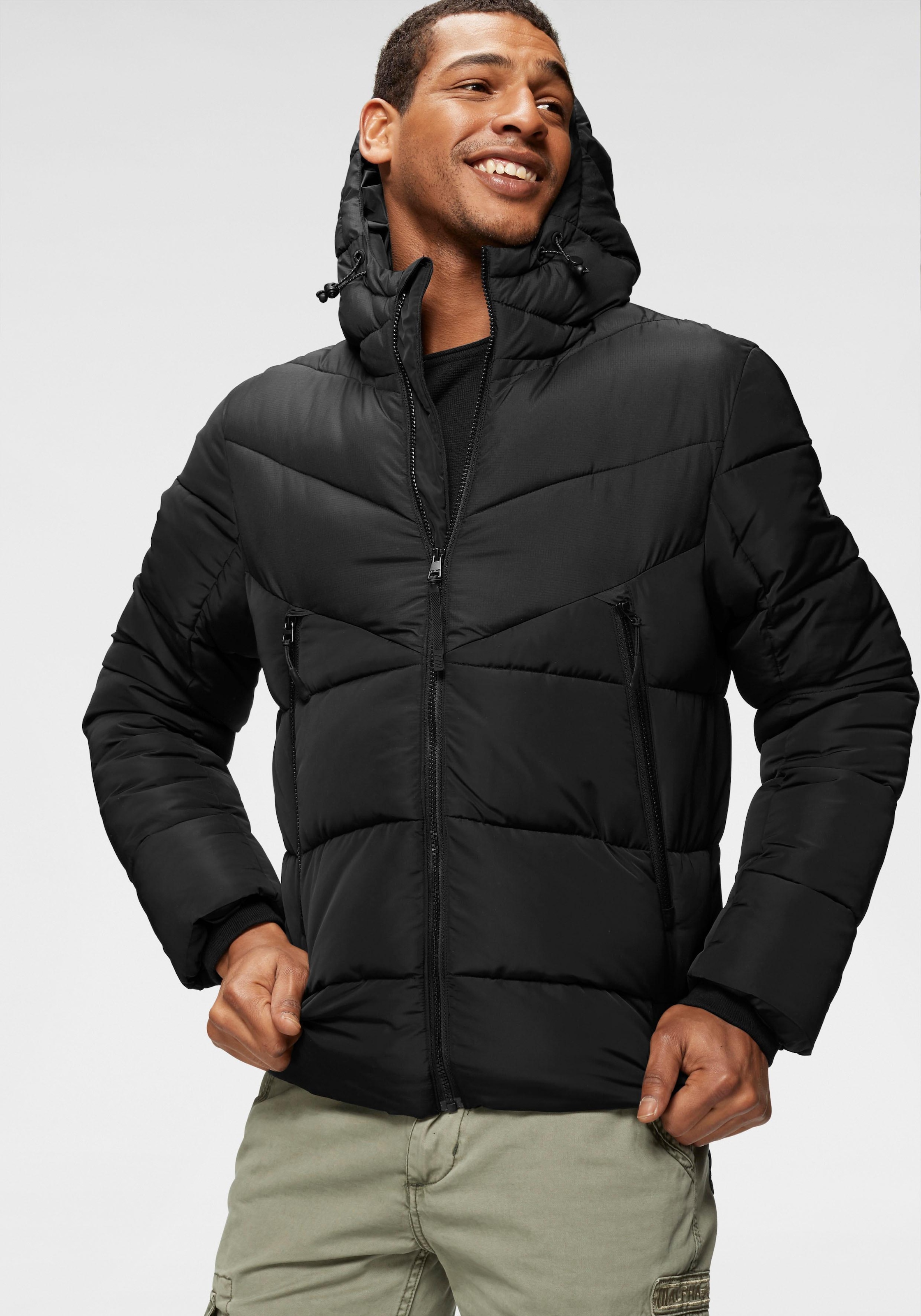TOM TAILOR Denim | kaufen Jelmoli-Versand »Heavy Steppjacke jacket«, mit Kapuze puffer online