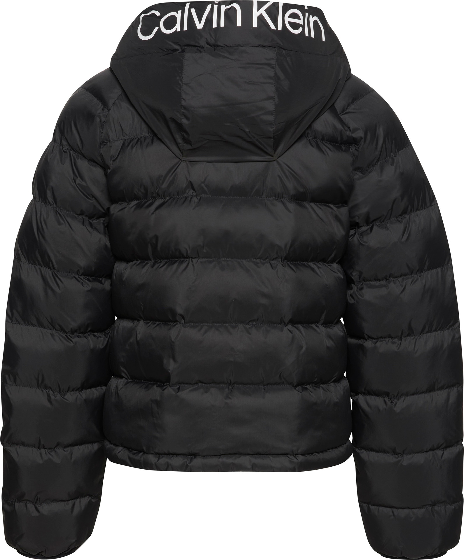 Calvin Klein Jeans Steppjacke »LIGHTWEIGHT LOGO PUFFER«, mit Kapuze, Mit Rundhalsausschnitt