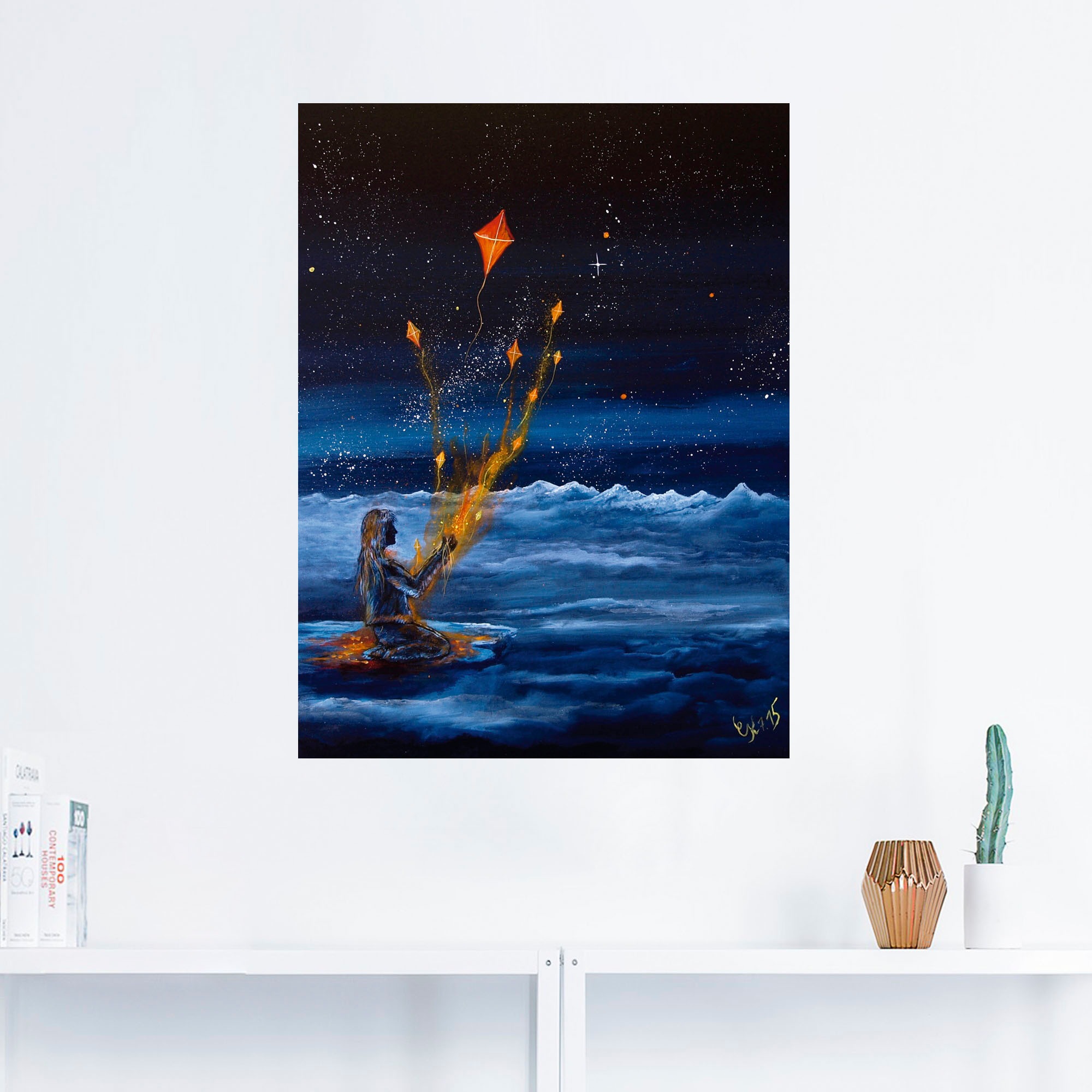 Artland Wandbild »Himmlische Drachen«, Dark Fantasy, (1 St.), als Poster, Wandaufkleber in verschied. Grössen