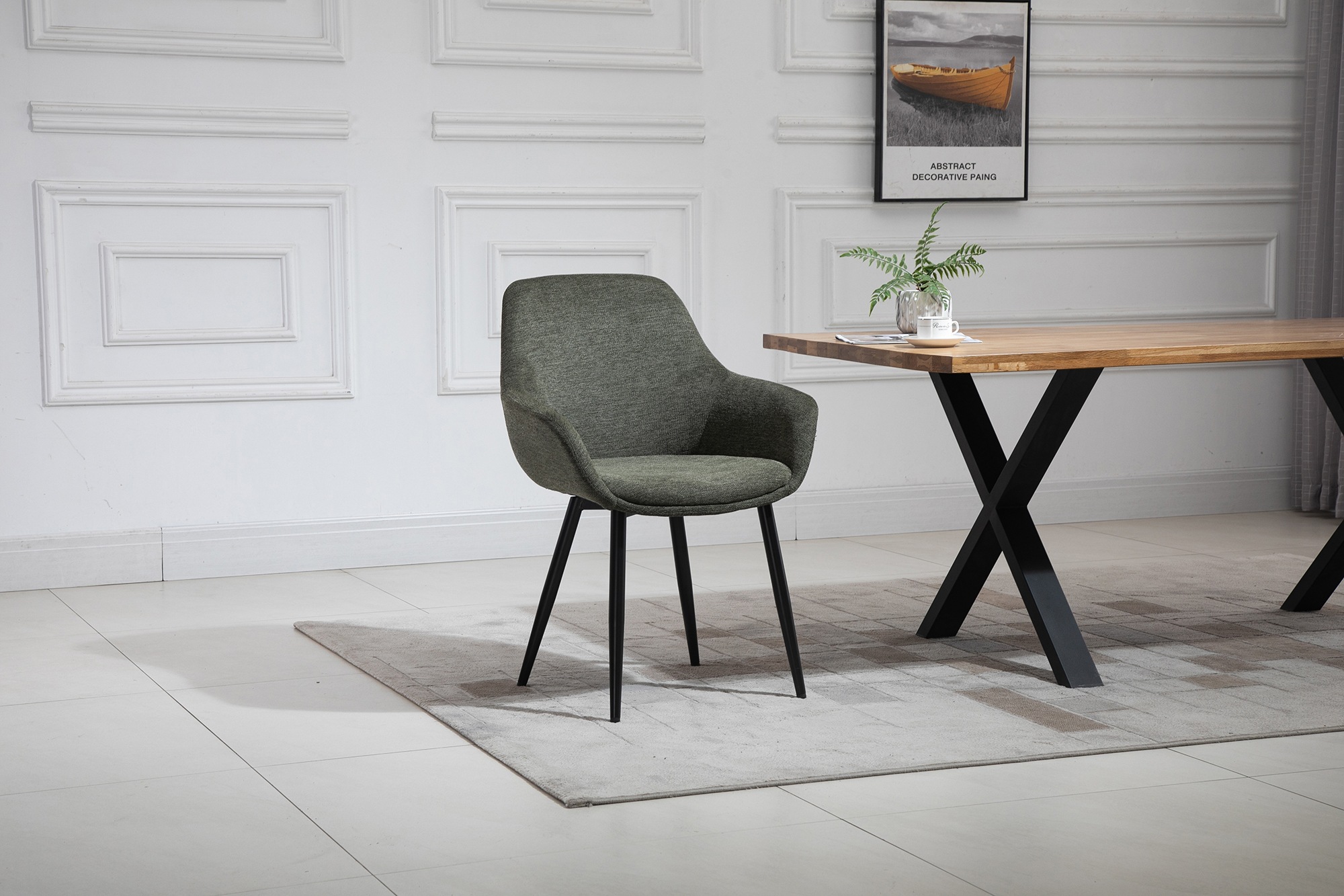 SalesFever Essgruppe »Stilvolle Essgruppe für Ihr Zuhause«, (Set, 5 tlg.), 5-teiliges Set, Tischplatte mit seidenmattem OSMO Hartwachs-Öl behande
