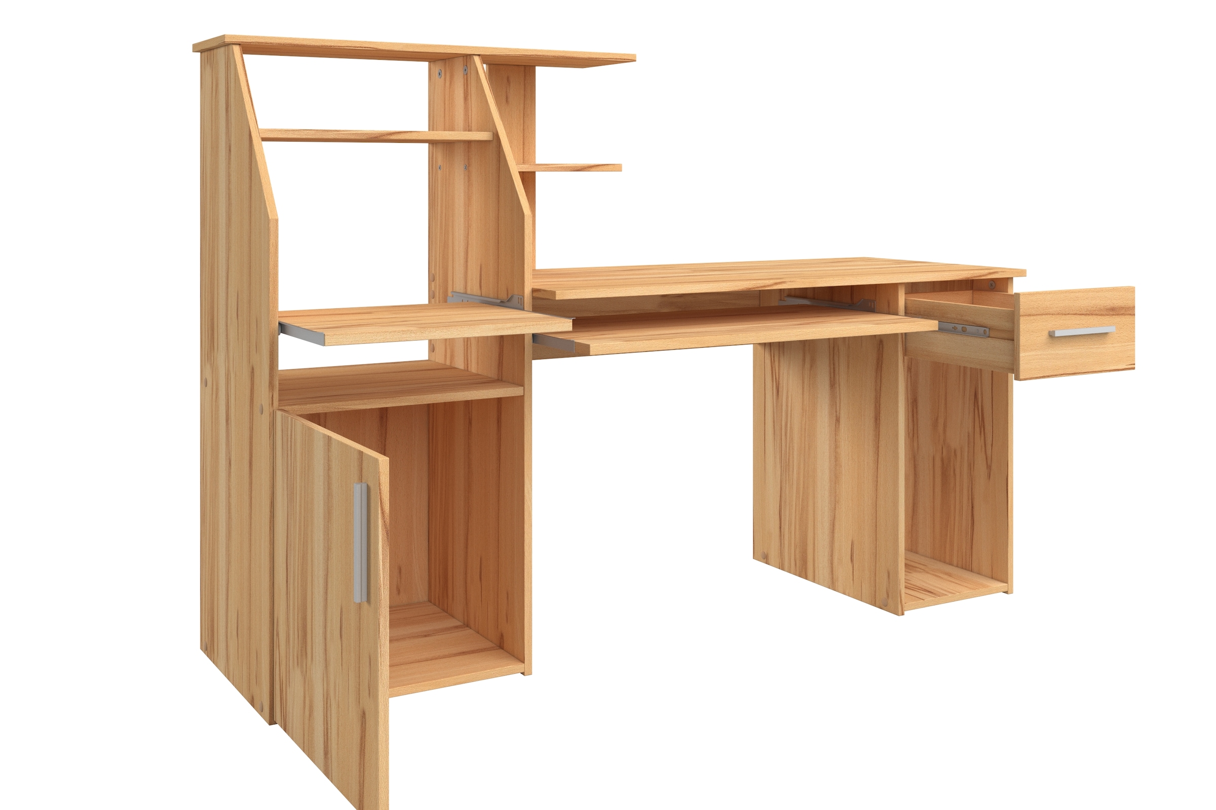 VOGL Möbelfabrik Schreibtisch »Don«, mit Tastatur- & Druckerauszug, Breite 137,5 cm, Made in Germany