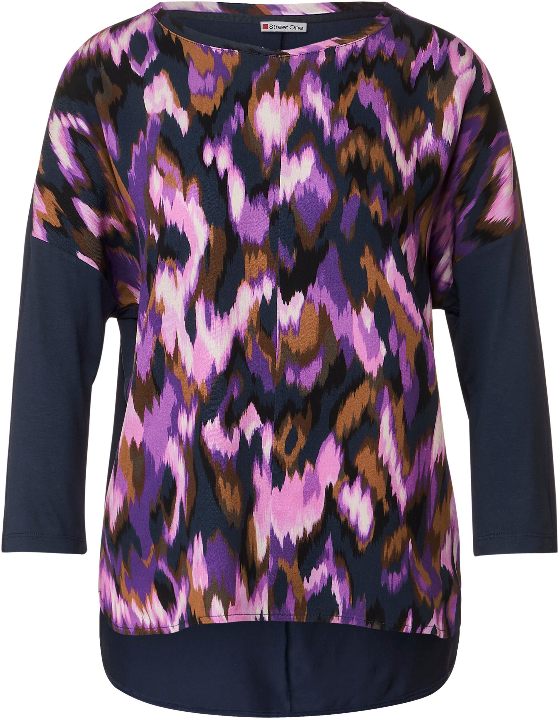 STREET ONE 3/4-Arm-Shirt, mit mehrfarbig gemustertem Vorderteil online  bestellen | Jelmoli-Versand