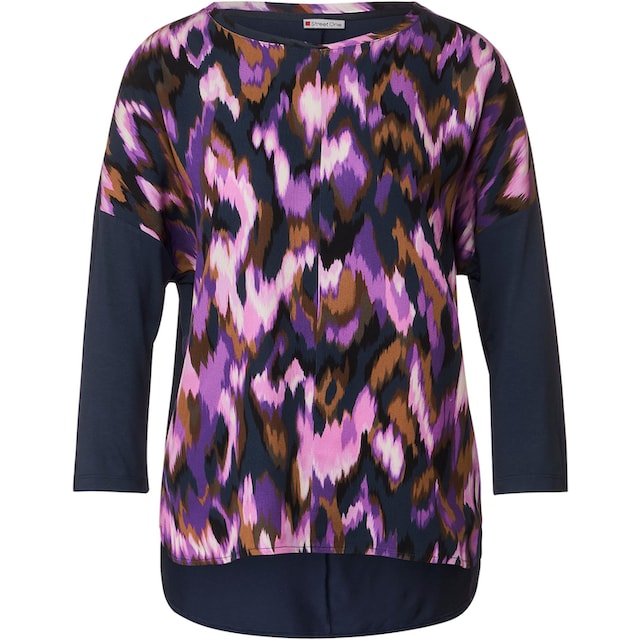 STREET ONE 3/4-Arm-Shirt, mit mehrfarbig gemustertem Vorderteil online  bestellen | Jelmoli-Versand