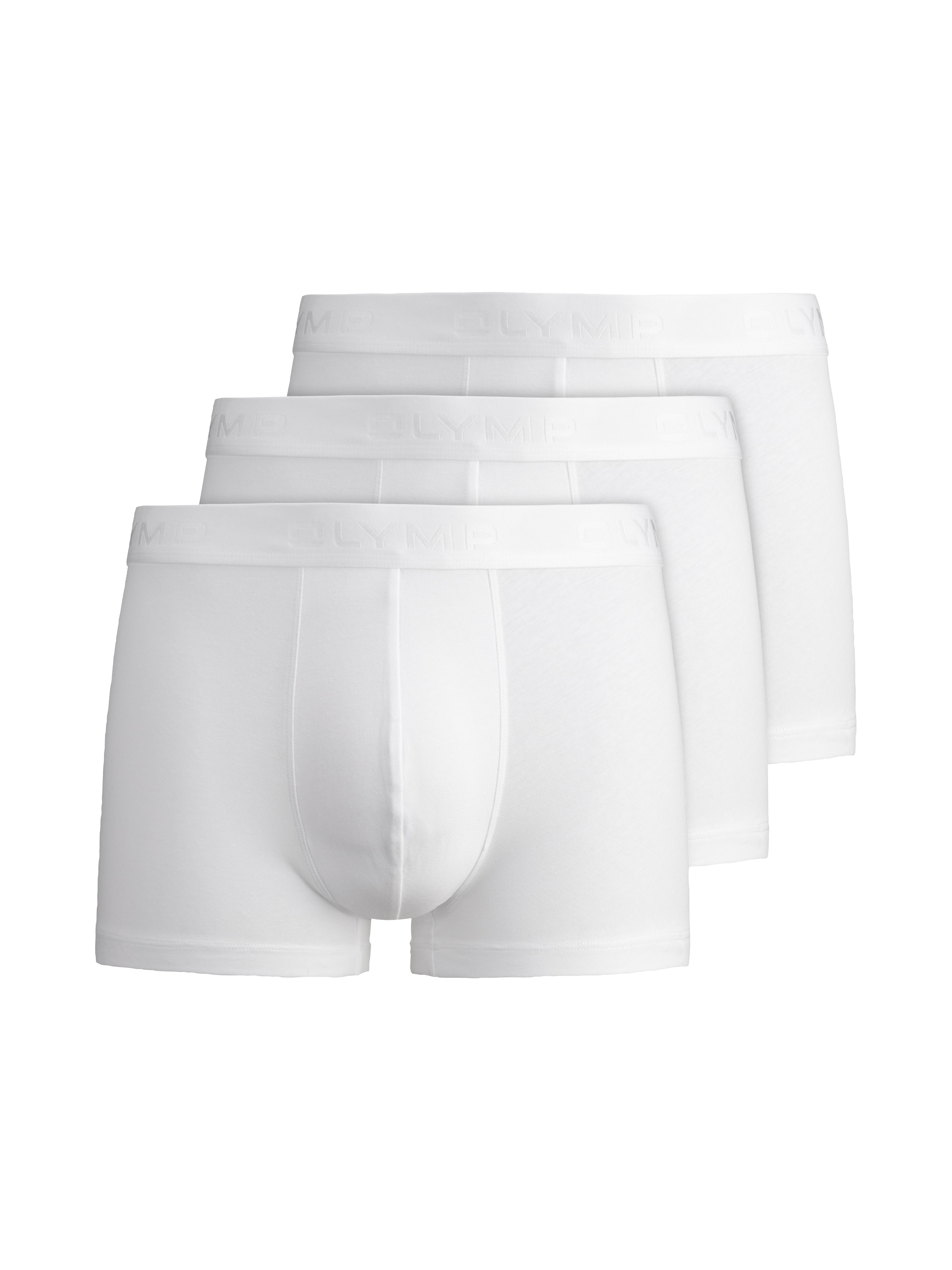 OLYMP Boxershorts Packung, 3er, 3 Stk. mit Ton-in-Ton Markenlogo