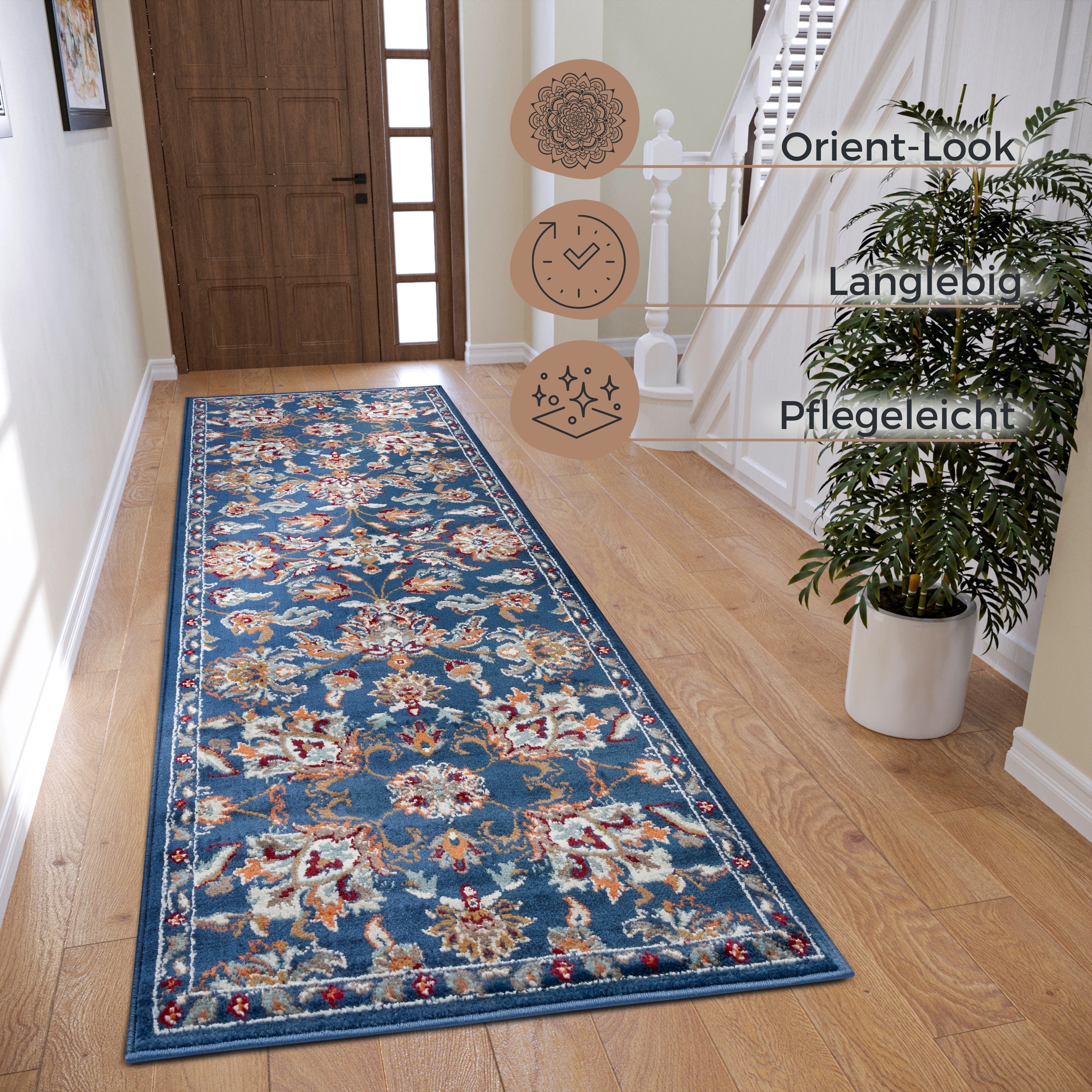 HANSE Home Teppich »Caracci«, rechteckig, 8 mm Höhe, Läufer, Orientalisch, Kurzflor, Wohnzimmer, Schlafzimmer, Esszimmer