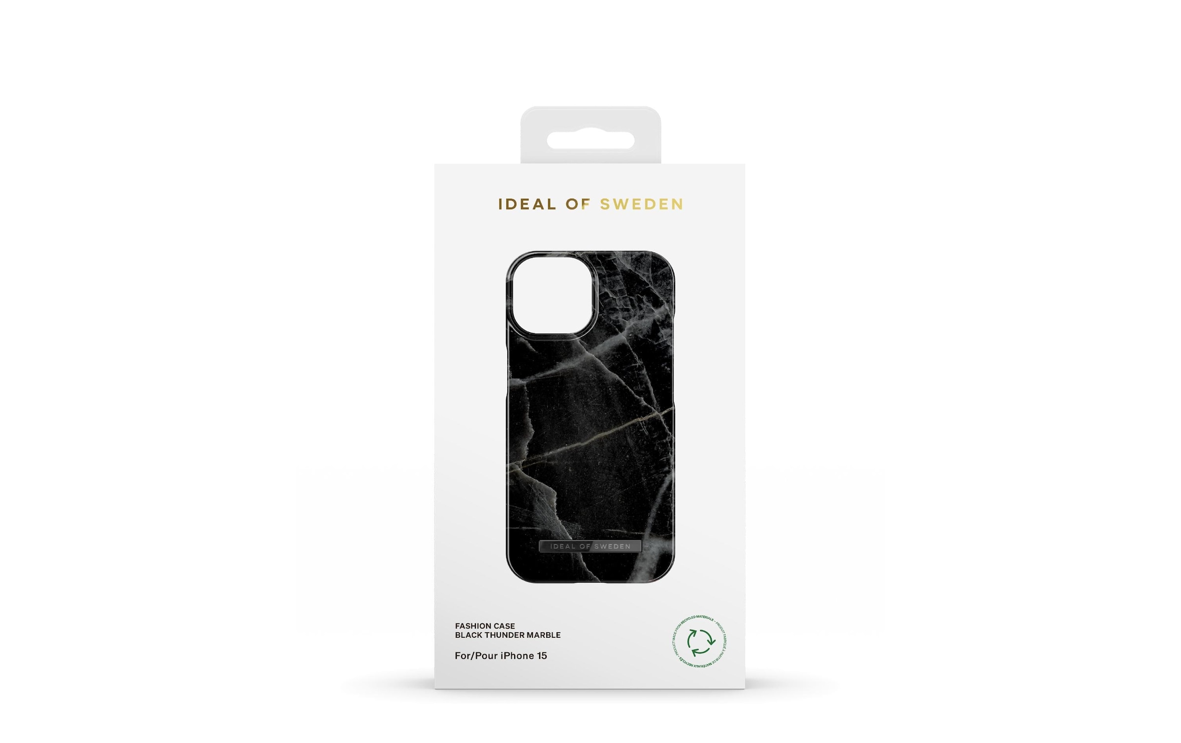 iDeal of Sweden Smartphone-Hülle »Black Thunder Marble iPhone 15«