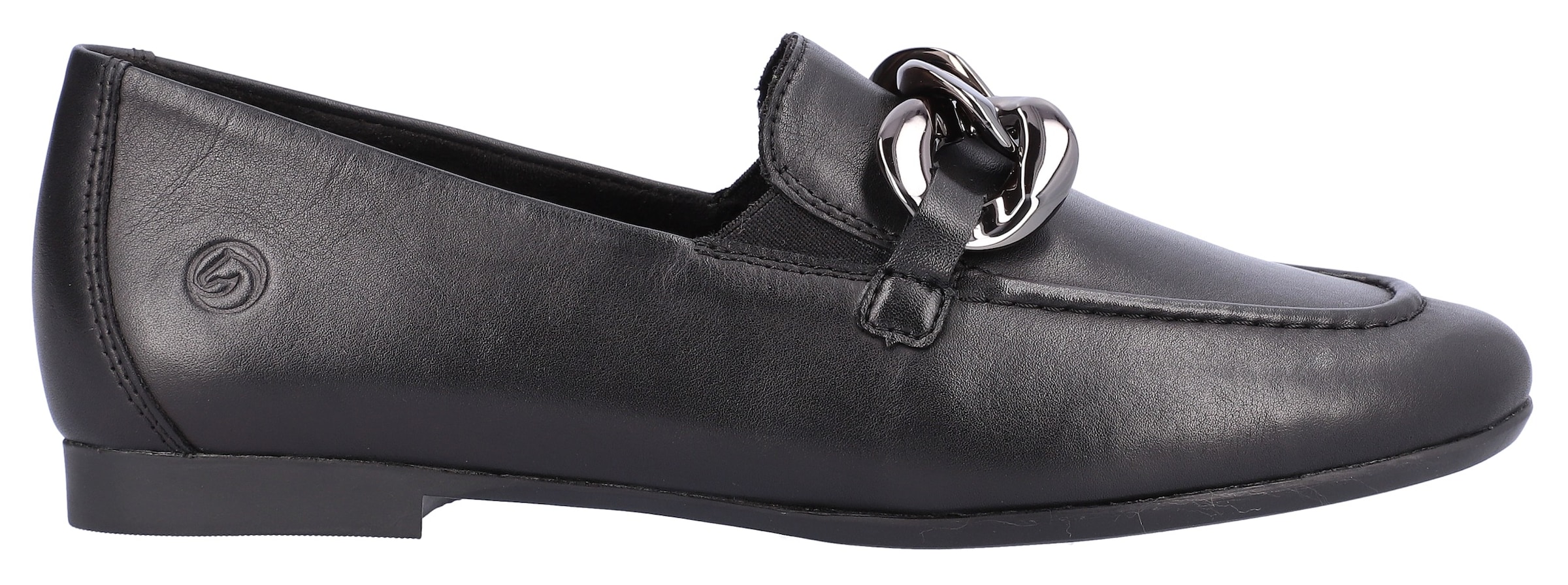 Remonte Loafer, Slipper, Businness Schuh mit auffälliger Zierkette