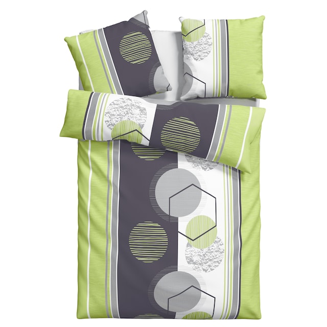 my home Bettwäsche »Emmi in Gr. 135x200 oder 155x220 cm«, (2 tlg.), moderne  Bettwäsche aus Baumwolle, Bettwäsche mit geometrischem Muster online kaufen  | Jelmoli-Versand | Bettwäsche-Sets