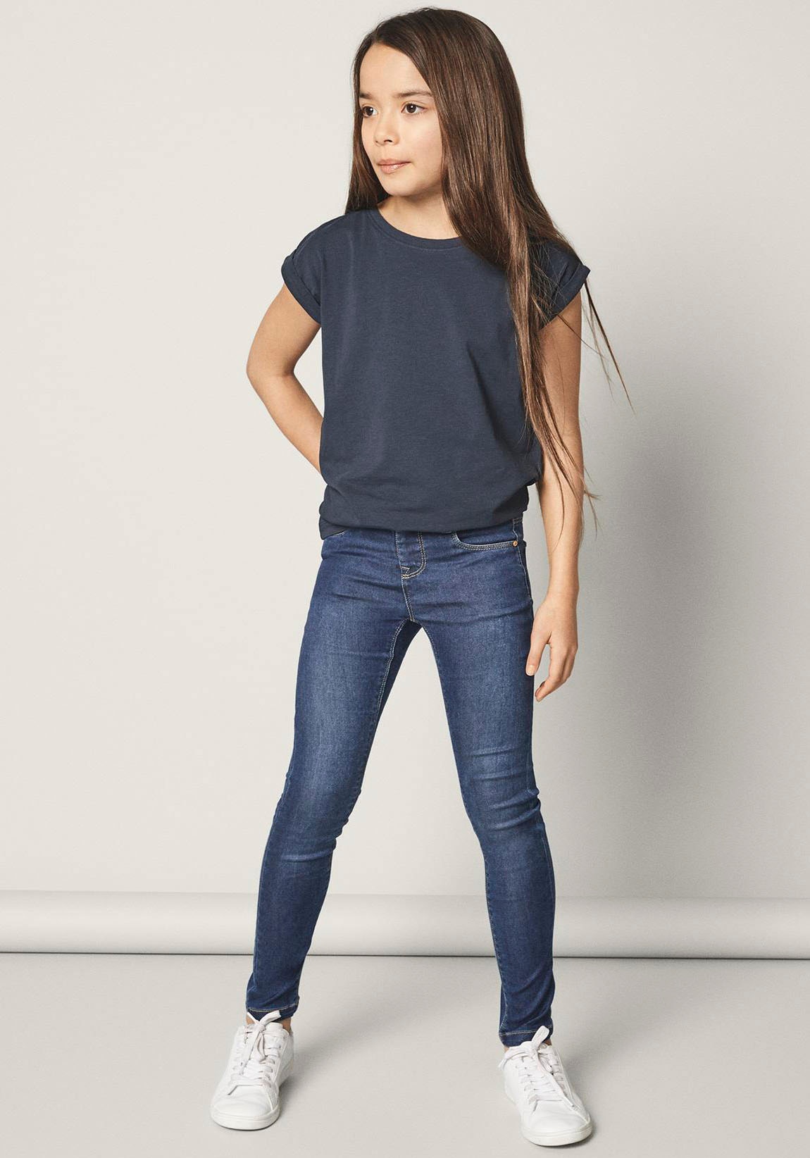 Name It Jeansjeggings »LEGGINGS – Extraeng mit hohem Komfort und Gürtelschlaufen« unifarben, casual, extraeng, Denim/Jeans