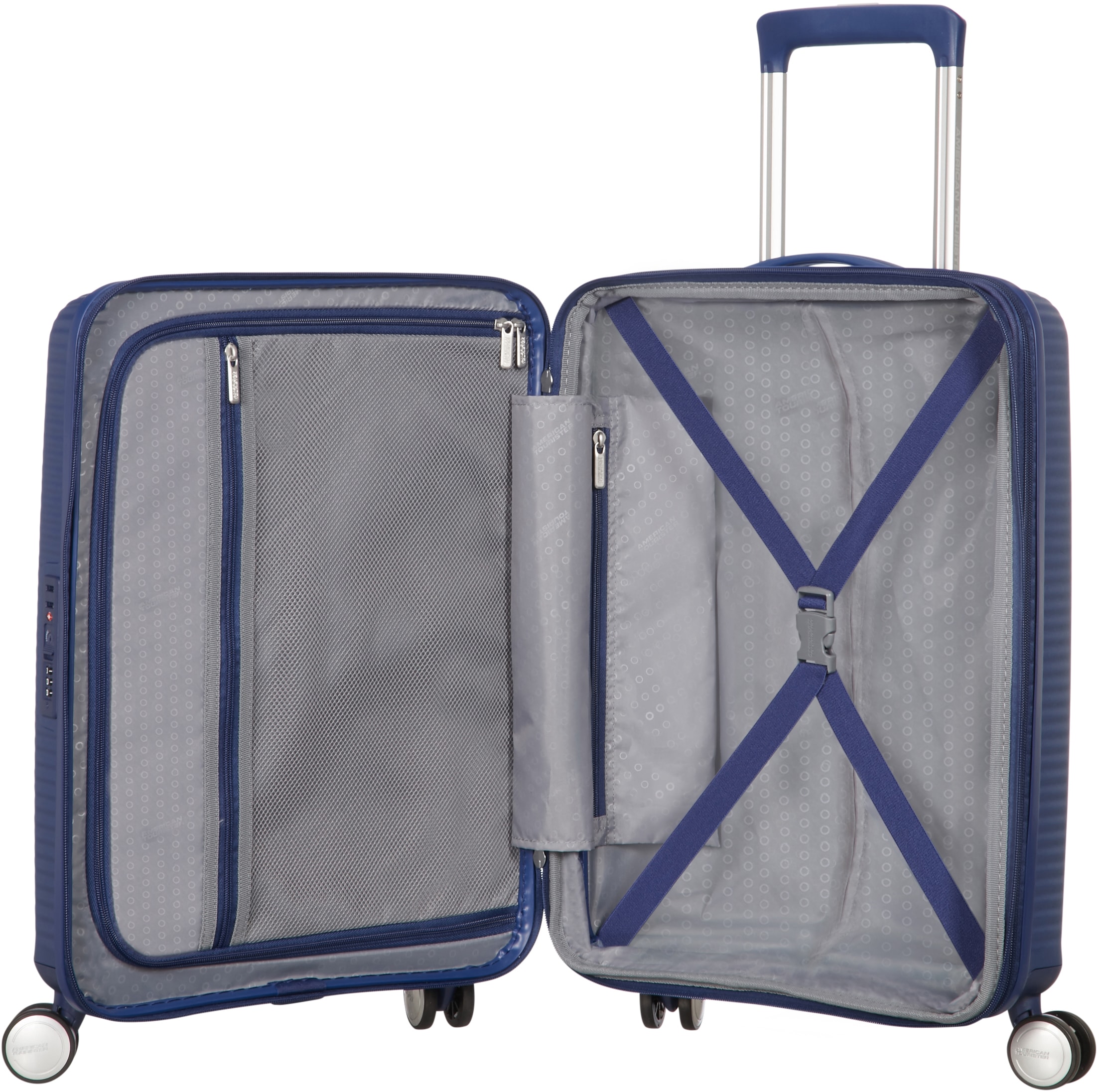 American Tourister® Hartschalen-Trolley »SOUNDBOX, in verschiedenen Farben und Grössen«, 4 Rollen, Reisekoffer Trolley Aufgabegepäck TSA-Zahlenschloss Volumenerweiterung