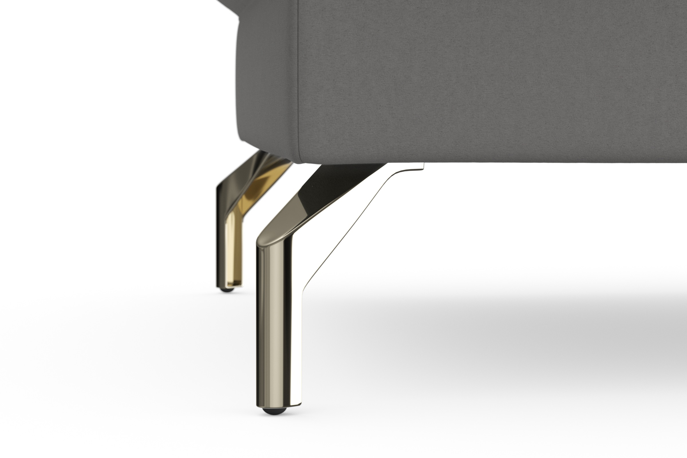 sit&more Hocker »Fashion«, inklusive Federkern, mit satinierten Nickelfüssen