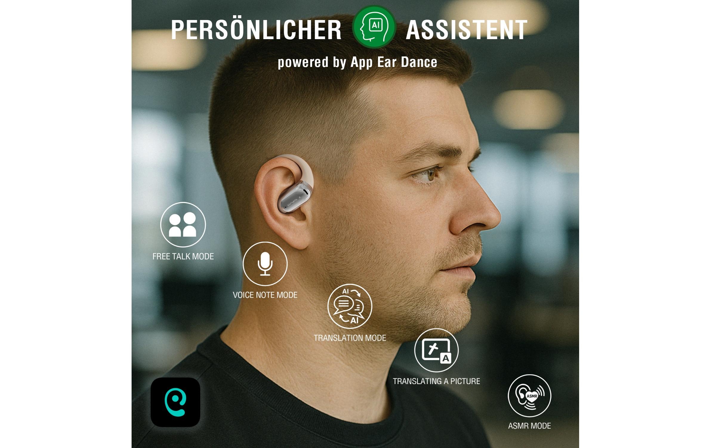 4smarts Bluetooth-Kopfhörer »SkyBuds AI Screen«, Bluetooth
