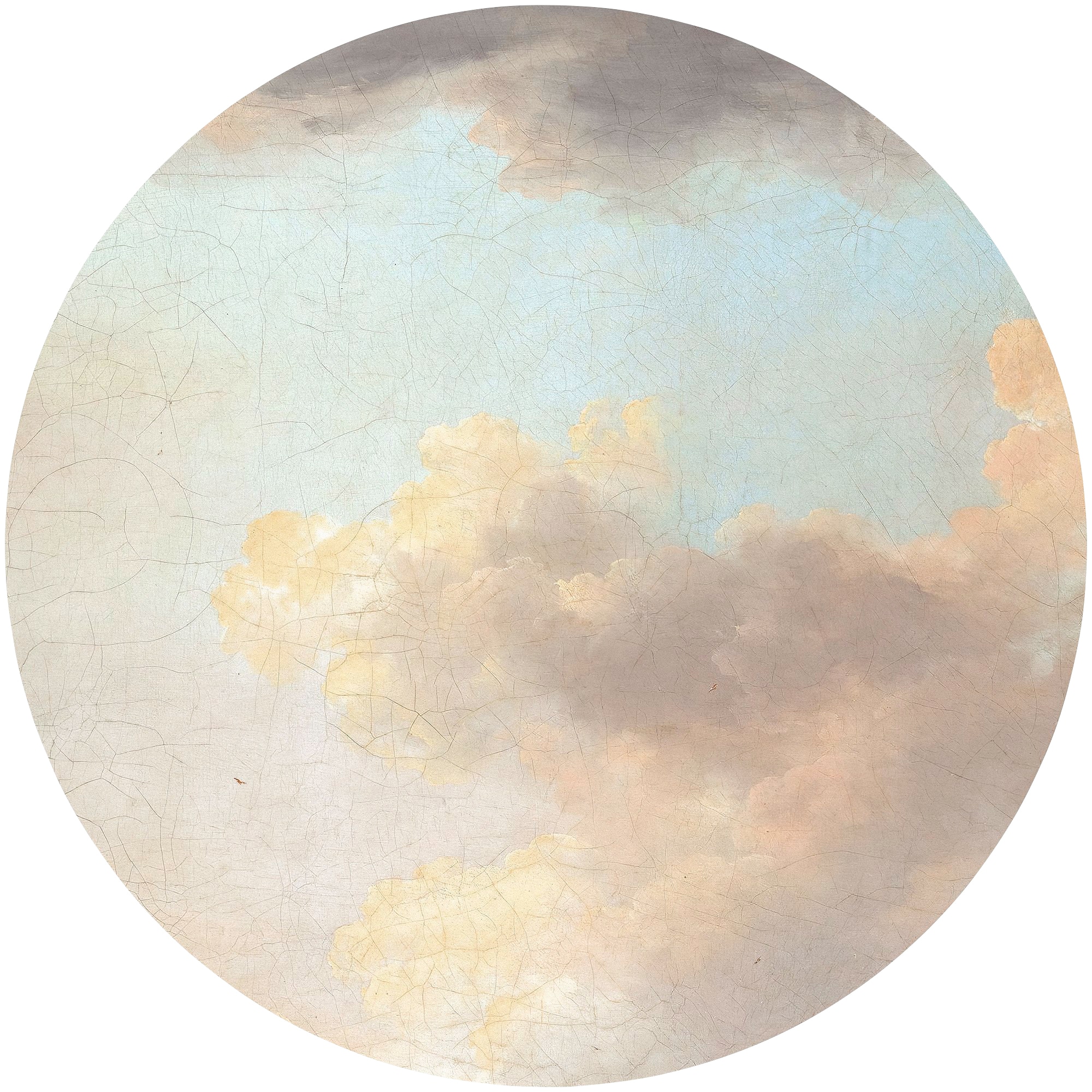 Komar Vliestapete »Relic Clouds«, 125x125 cm (Breite x Höhe), rund und selbstklebend