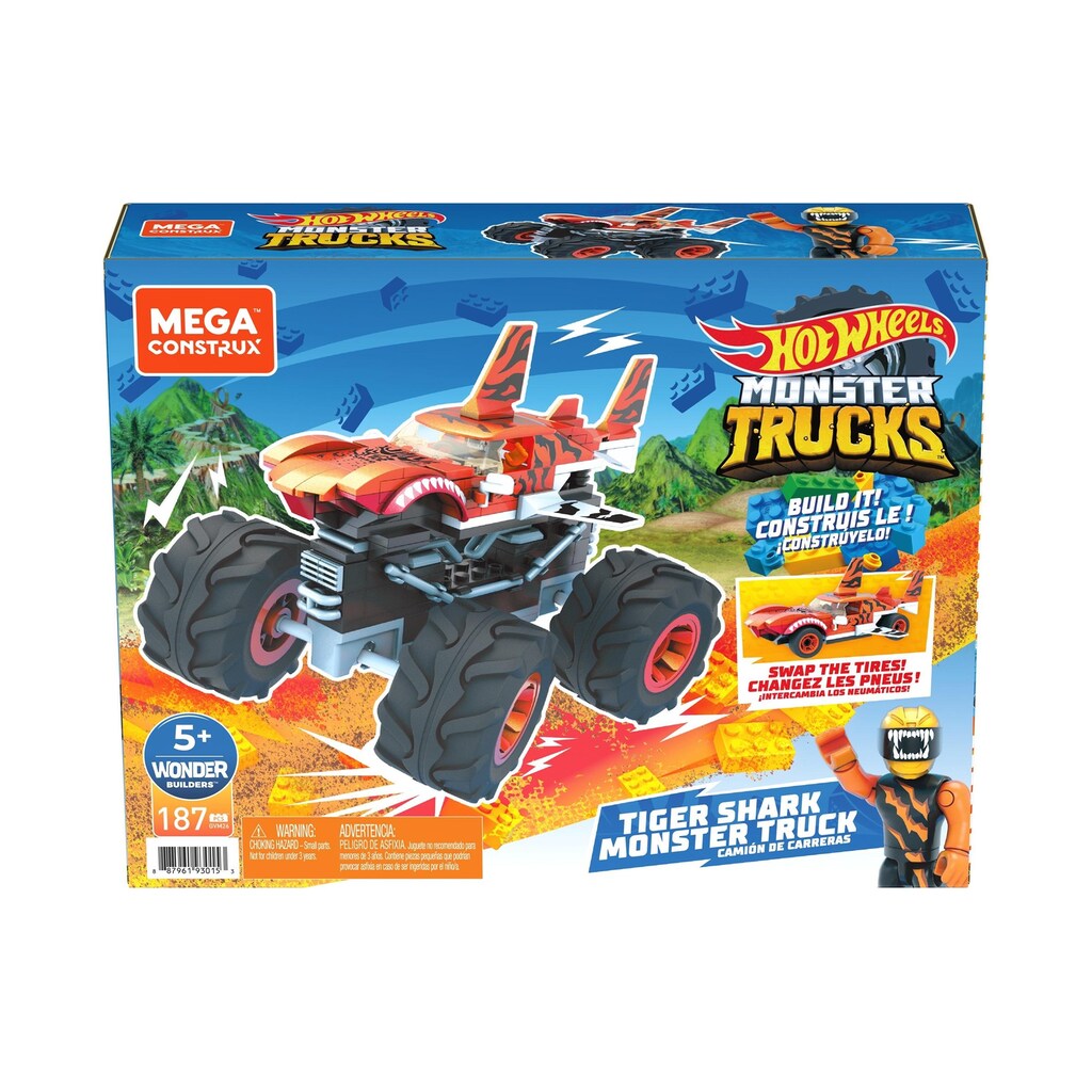 MEGA Spielzeug-Monstertruck »Mega Construx Hot Wheels Monster Trucks«, (186 tlg.)