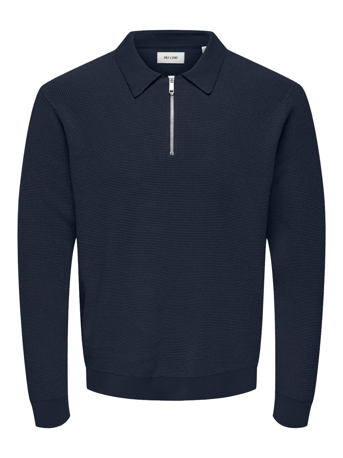 ONLY & SONS Polokragenpullover »ONSMATTEO LS ZIP POLO«