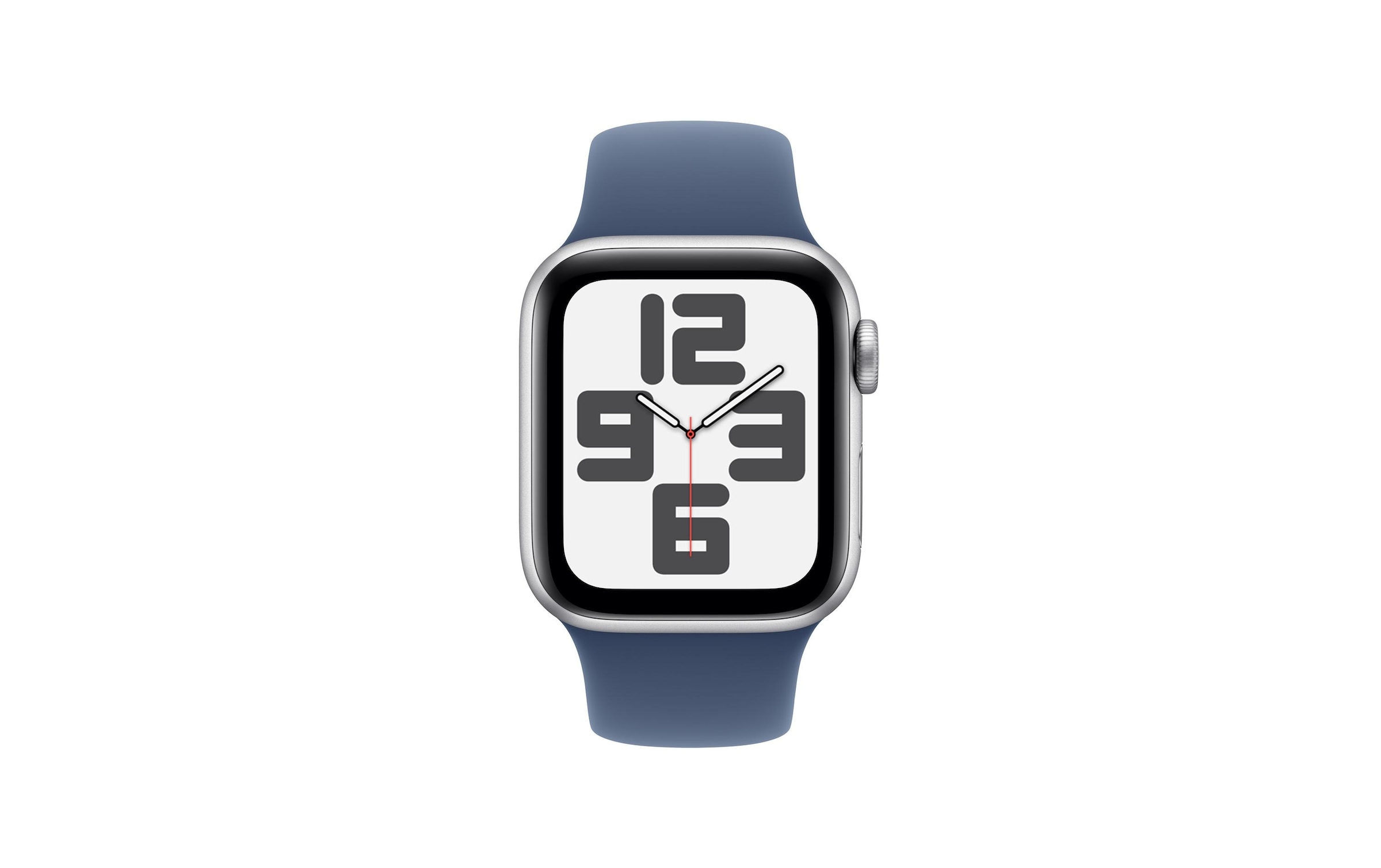 Apple Watch SE (2024), 40 mm, GPS, Sport Band M/L, Silberfarben