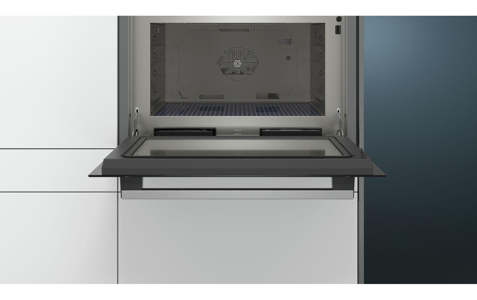 SIEMENS Einbau-Mikrowelle »CP565AGS0 Schwarz Silberfarben«, 1000 W