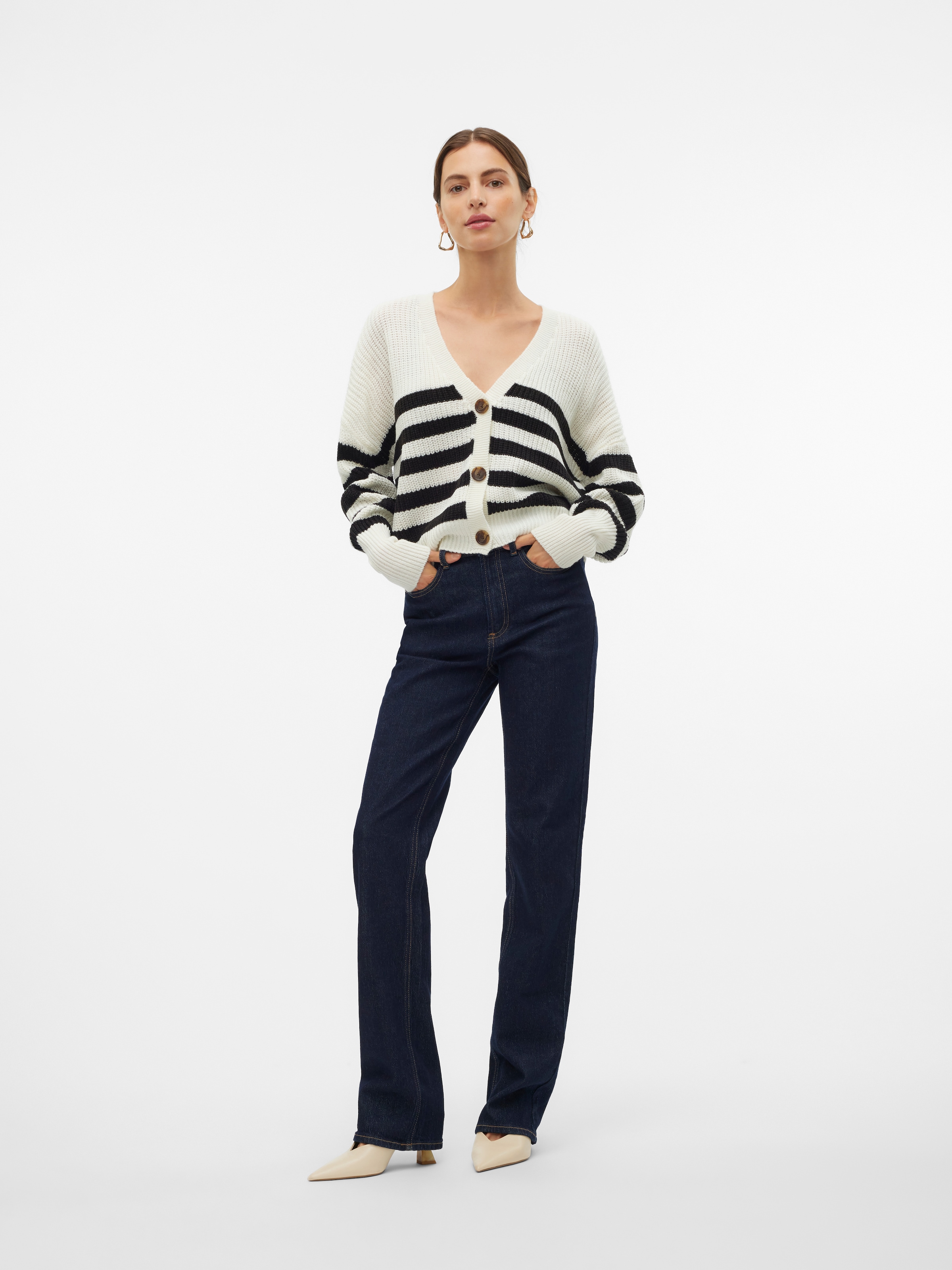 Vero Moda Strickjacke »VMLEA LS V-NECK CUFF CARDIGAN NOOS«