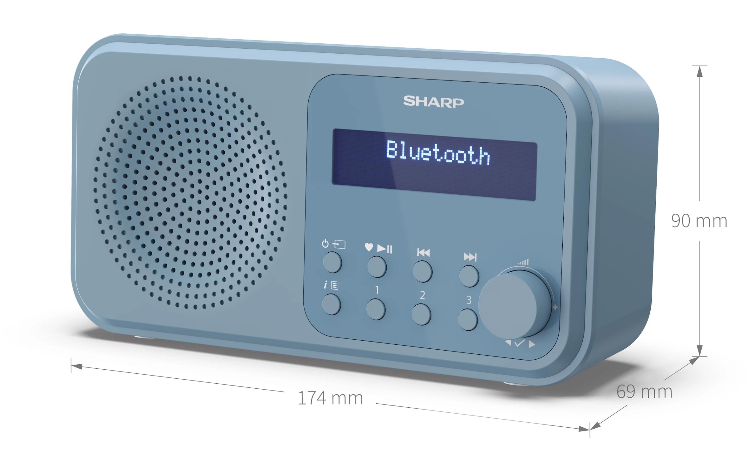 Sharp Digitalradio (DAB+) »DAB+ Radio DR-P420 – Blau«, (Digitalradio (DAB+)-FM-Tuner)