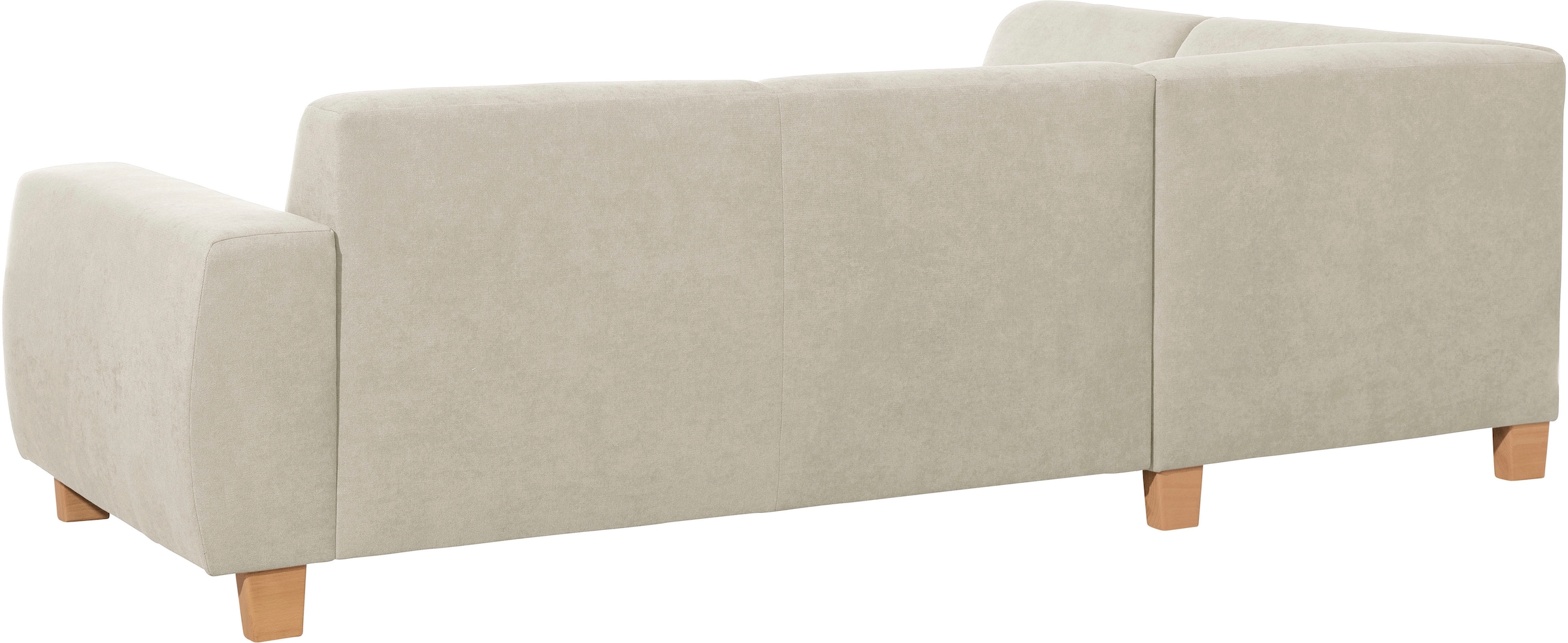Max Winzer® Ecksofa »Blackpool modern, mittlere Sitzhärte mit hochwertiger Schaumpolsterung«, Lounge-Charakter durch niedrigen, leicht gewölbten Rücken
