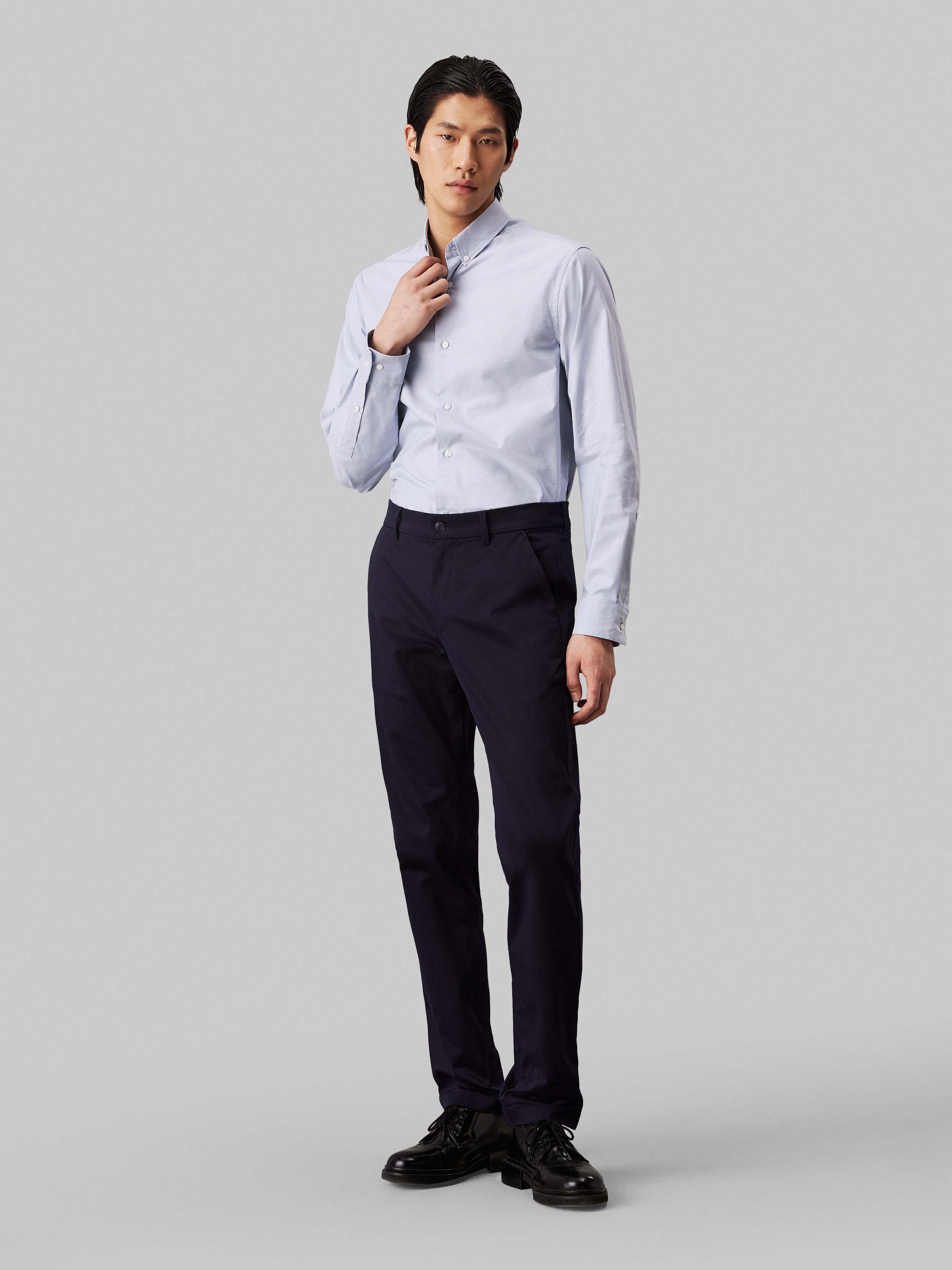 Calvin Klein Chinohose »SATEEN STRETCH SLIM CHINO«, mit Logopatch