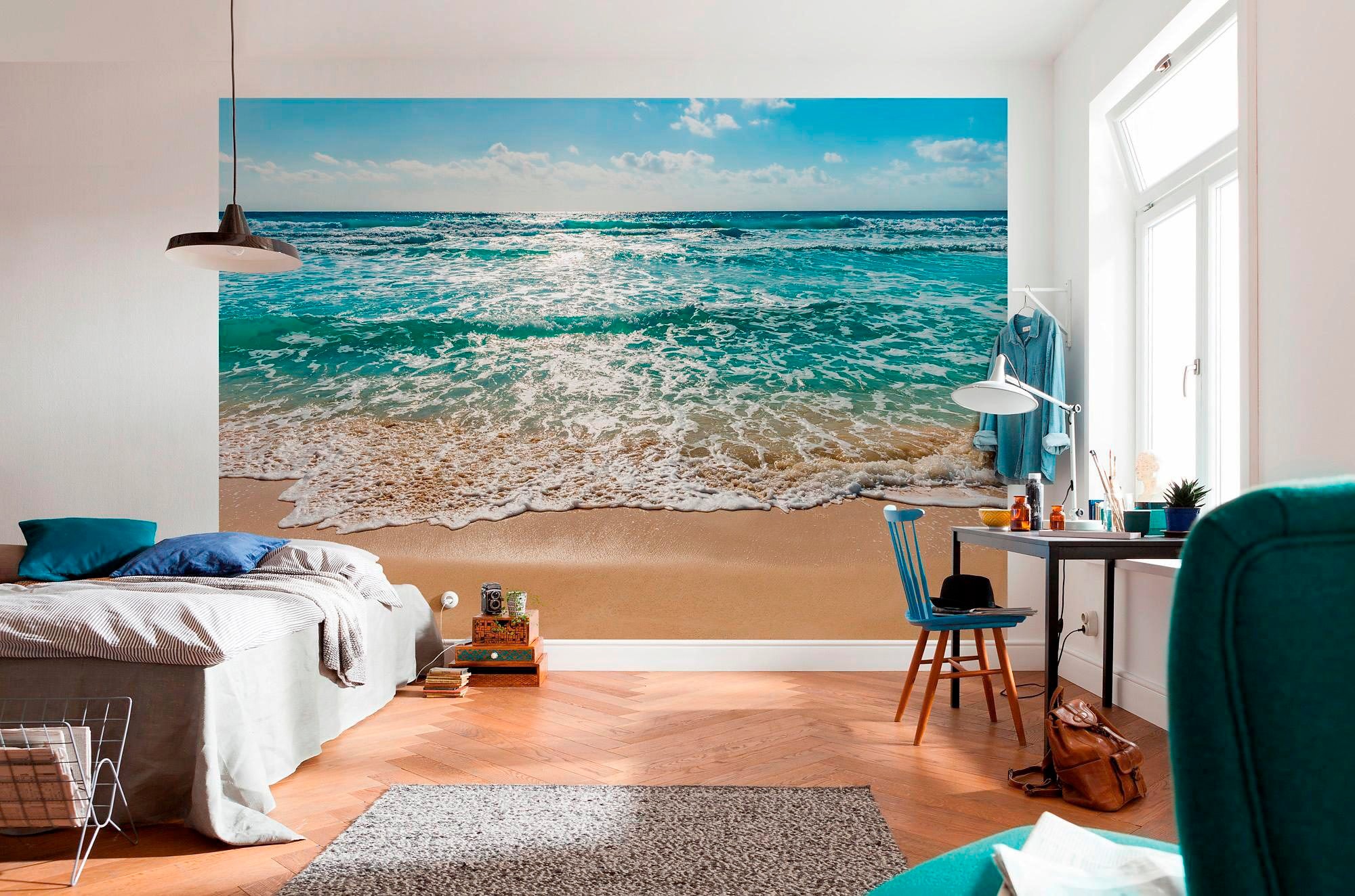 Komar Fototapete »Seaside«, bedruckt-Meer-Strand, 368x254 cm (Breite x Höhe),  inklusive Kleister zu günstigen Preisen shoppen | Jelmoli-Versand