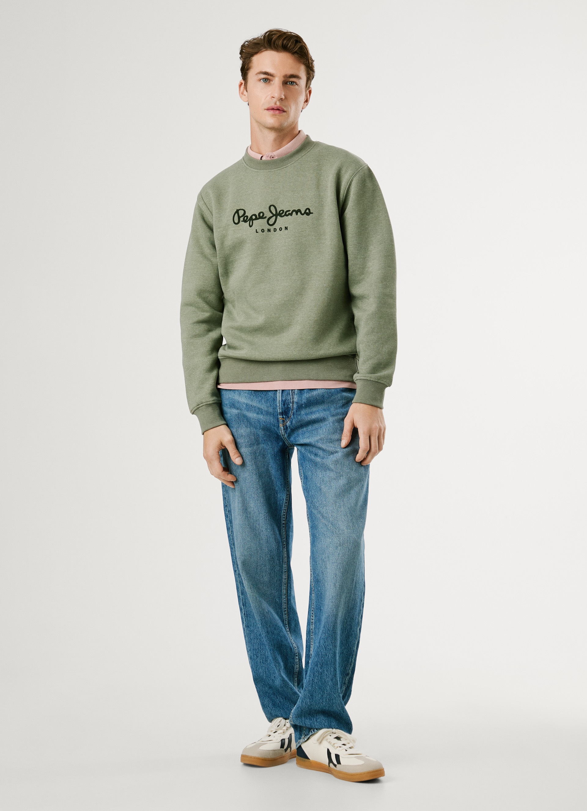 Pepe Jeans Sweatshirt »MACBETH MELANGE CREW«, Rundhalsausschnitt, Logo