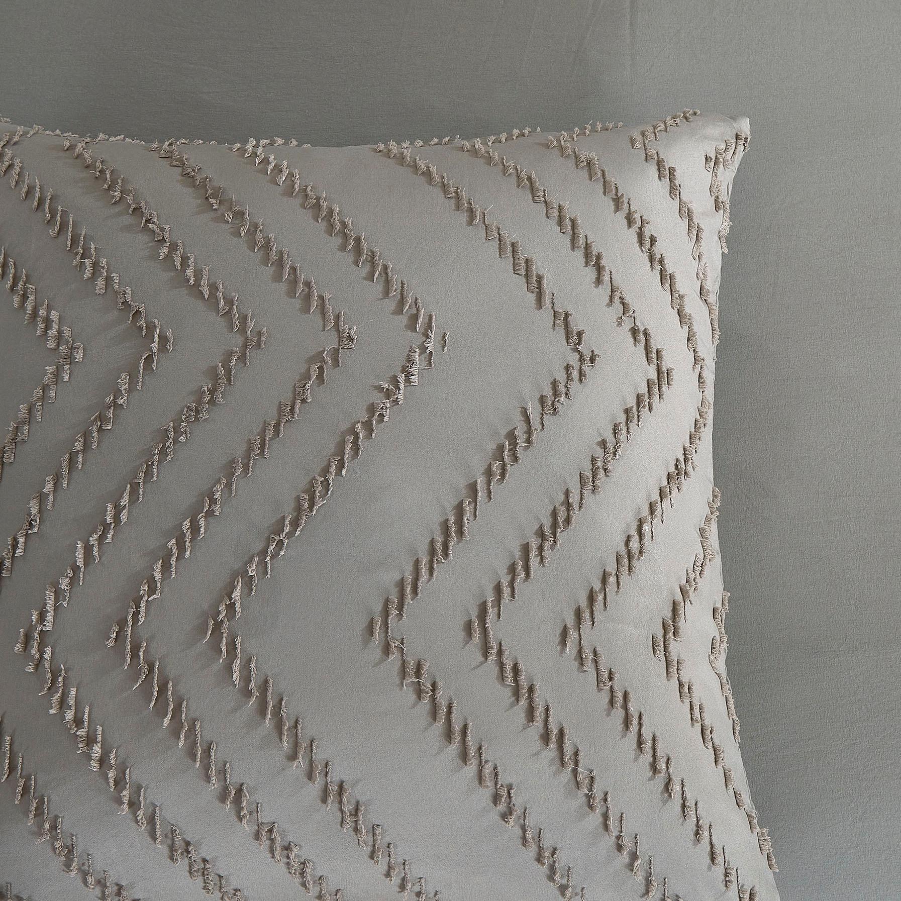 PURE luxury collection Bettwäsche »Zigzag«, Mikrofaser, 135x200, 2 Teilig, Pflegeleicht, Reissverschluss, Luxe, Uni
