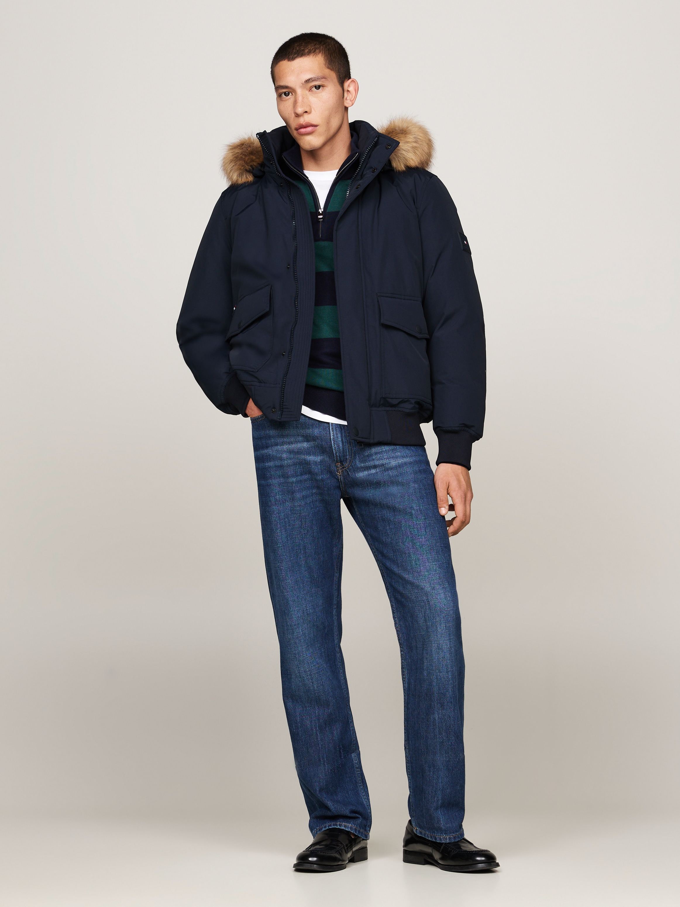 Tommy Hilfiger Bomberjacke »ROCKIE DOWN BOMBER«, mit Kapuze