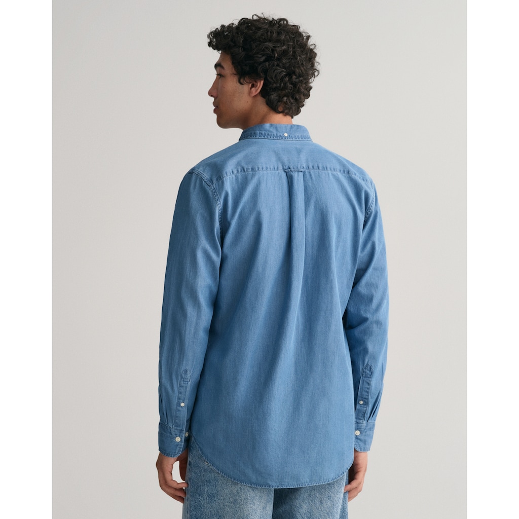 Gant Langarmhemd »Regular Fit Denimhemd Jeanshemd pflegeleicht«