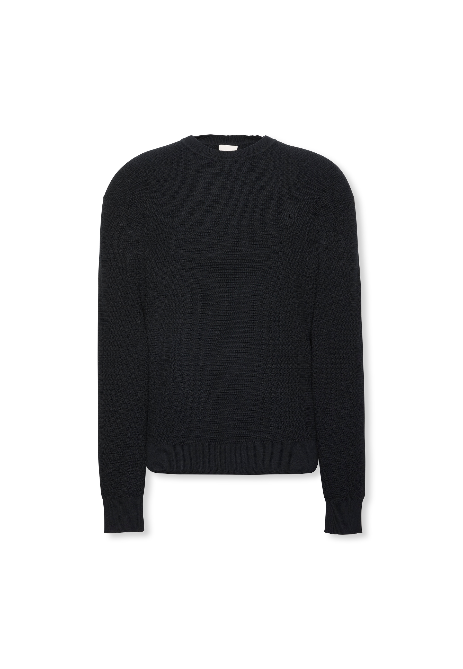 Calvin Klein Strickpullover »LS TXTR CTTN CRWNK S«, Mit Rundhalsausschnitt