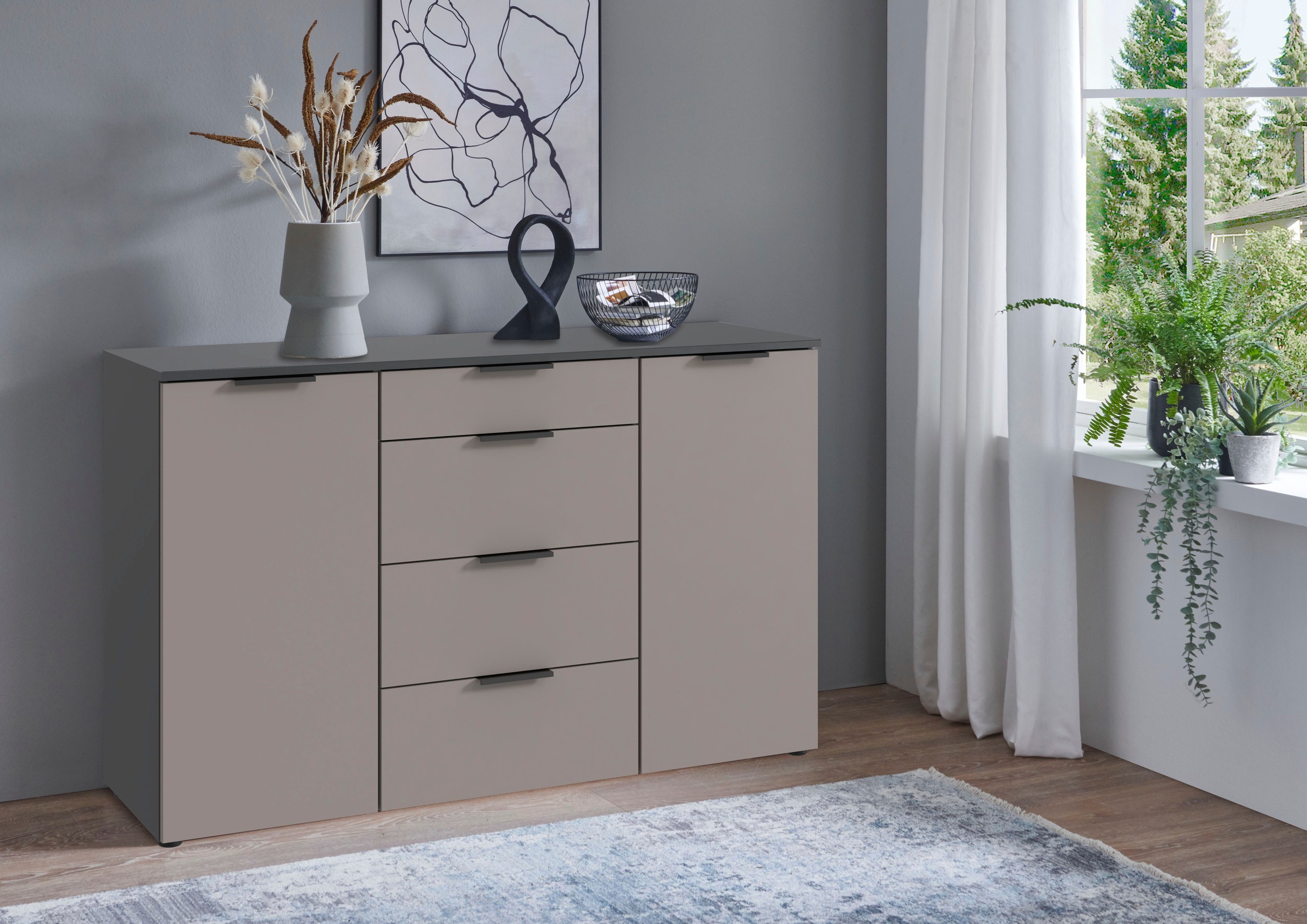 Wimex Kombikommode "Oxford by fresh to go, mit Schubladen, in 2 Größen" 81 oder 135cm breit, 92cm hoch, 41cm tief, Mit Soft-close Beschlägen, Kommode Made in Germany