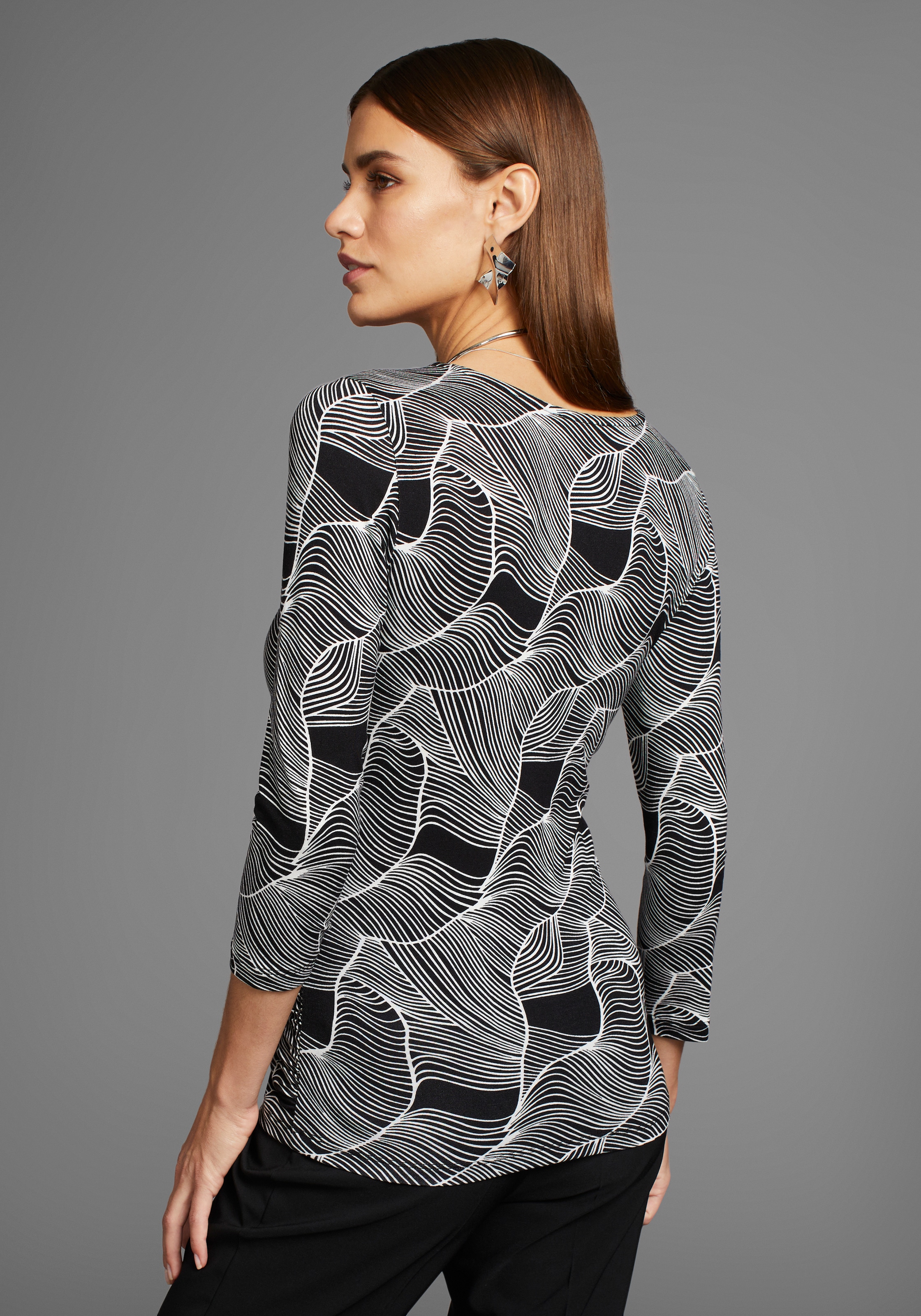 HECHTER PARIS 3/4-Arm-Shirt, mit modernem Print - NEUE KOLLEKTION