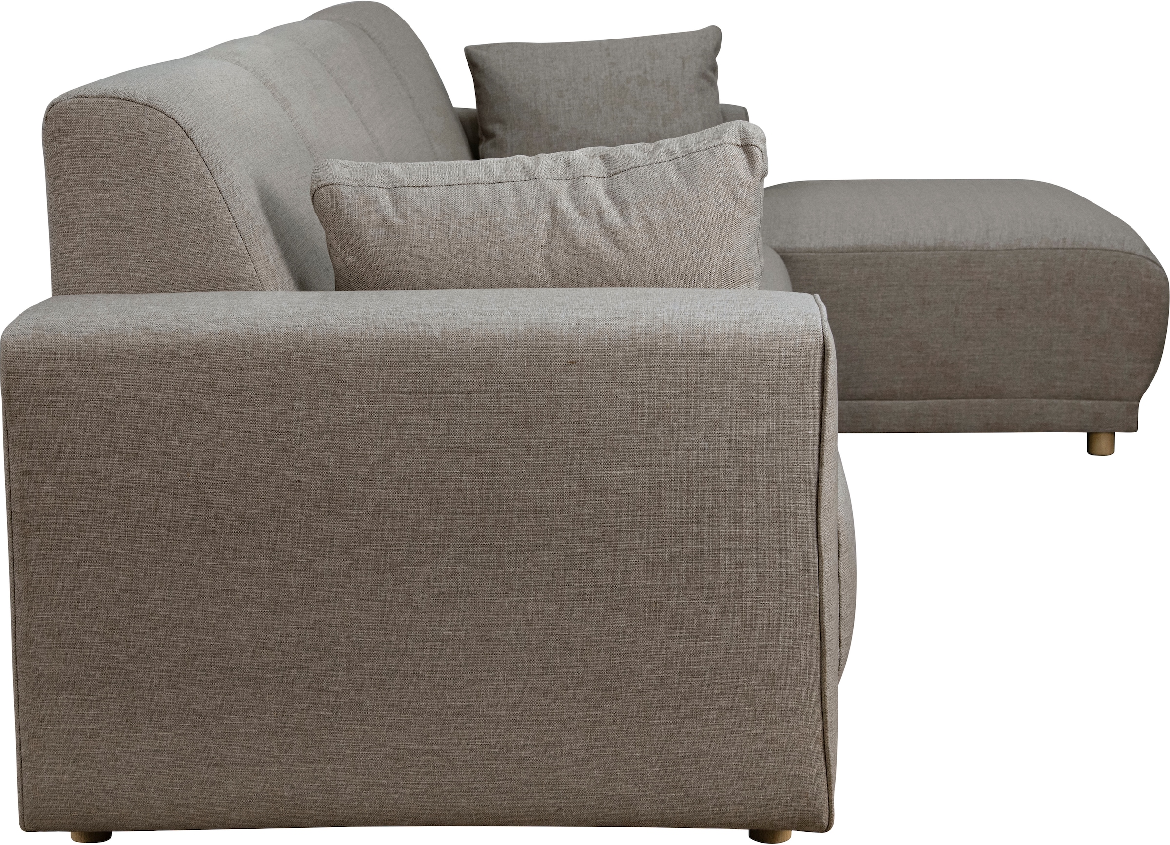 Home affaire Ecksofa »LEMPS wahlweise Recamiere links oder rechts L-Form«, incl. Zierkissen, Stellmasse 297x162 cm