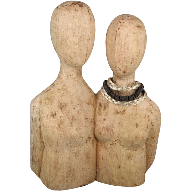 Casablanca by Gilde Dekofigur »Skulptur Pair, natur«, Dekoobjekt, aus Holz,  Höhe 37 cm, Wohnzimmer online bestellen | Jelmoli-Versand