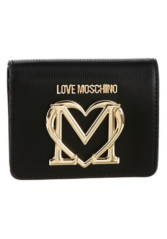 LOVE MOSCHINO Mini Geldbörse, mit goldfarbener Herz Applikation kaufen